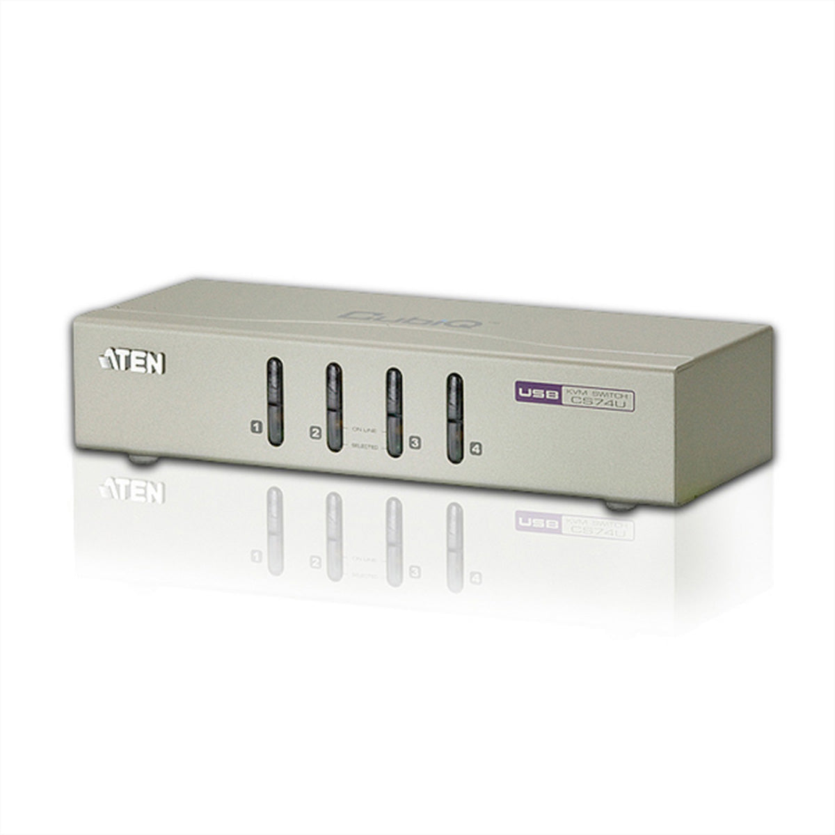 ATEN CS74U – KVM-Switch – 4-Port, VGA – 2048 × 1536, Audio, für Windows, Mac & Linux