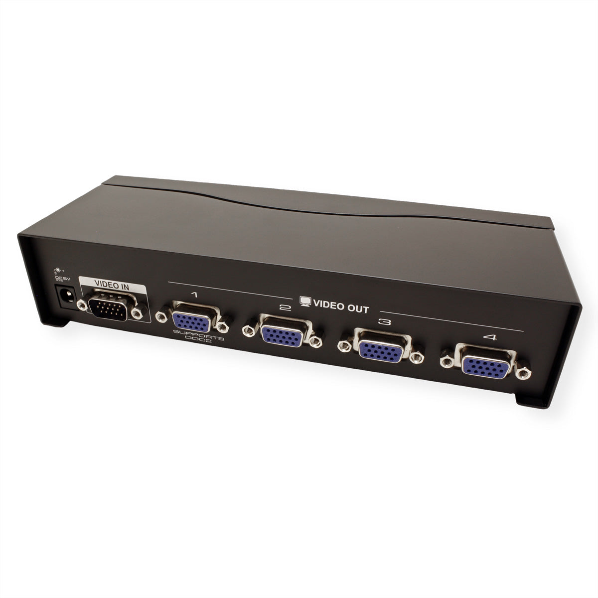 ATEN VS134A – VGA-Video-Splitter, 1× VGA Eingang / 4× VGA Ausgänge, 2048 × 1536 @ 60 Hz, 65 m, 450 MHz, kaskadierbar