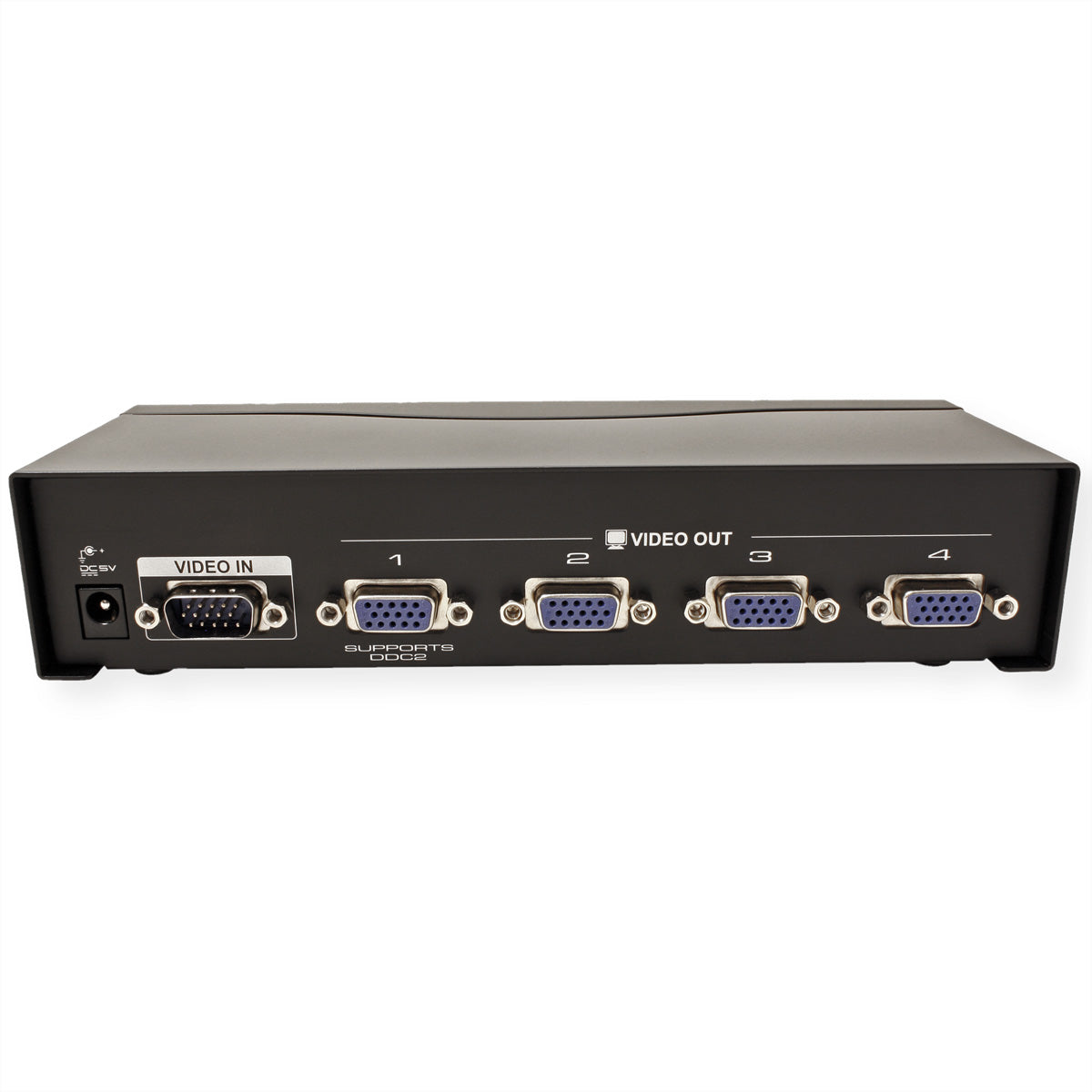 ATEN VS134A – VGA-Video-Splitter, 1× VGA Eingang / 4× VGA Ausgänge, 2048 × 1536 @ 60 Hz, 65 m, 450 MHz, kaskadierbar