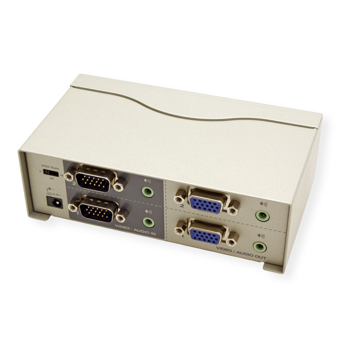 ATEN VS0202 – VGA Audio/Video Matrix-Switch, Matrix 2×2, 1920×1200, 30 m, Audio, Bandbreite 200 MHz, Grau