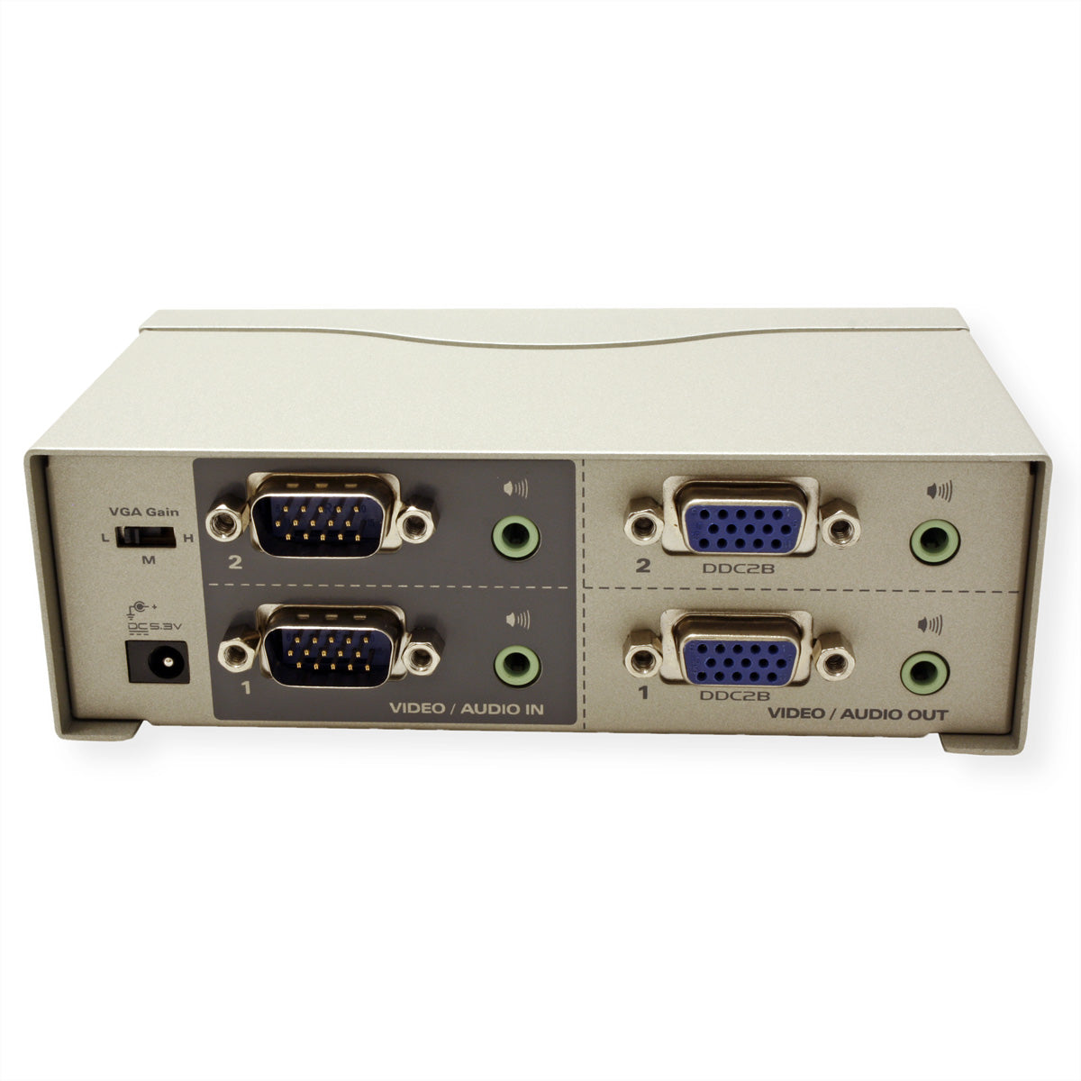 ATEN VS0202 – VGA Audio/Video Matrix-Switch, Matrix 2×2, 1920×1200, 30 m, Audio, Bandbreite 200 MHz, Grau