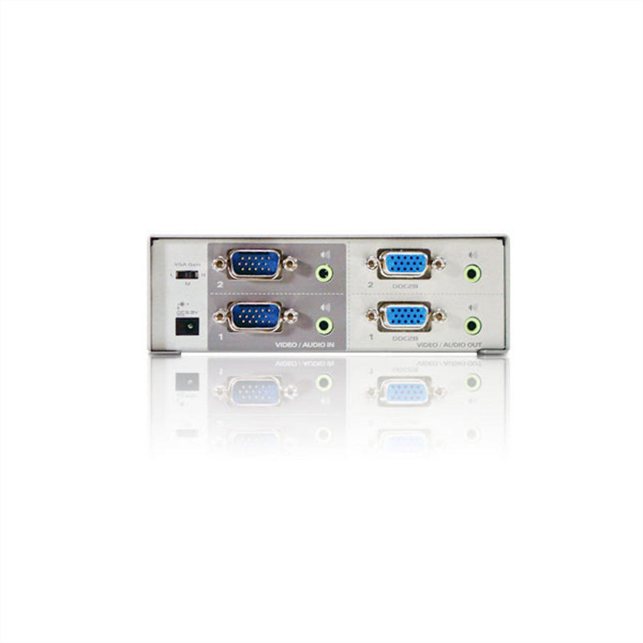ATEN VS0202 – VGA Audio/Video Matrix-Switch, Matrix 2×2, 1920×1200, 30 m, Audio, Bandbreite 200 MHz, Grau