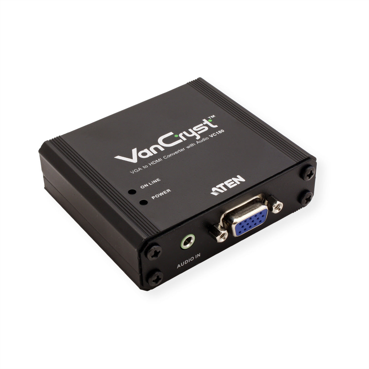 ATEN VC180 Adapter VGA zu HDMI – 1920 × 1080, 3,5-mm Audio, mit Netzteil, für VGA-Quellen