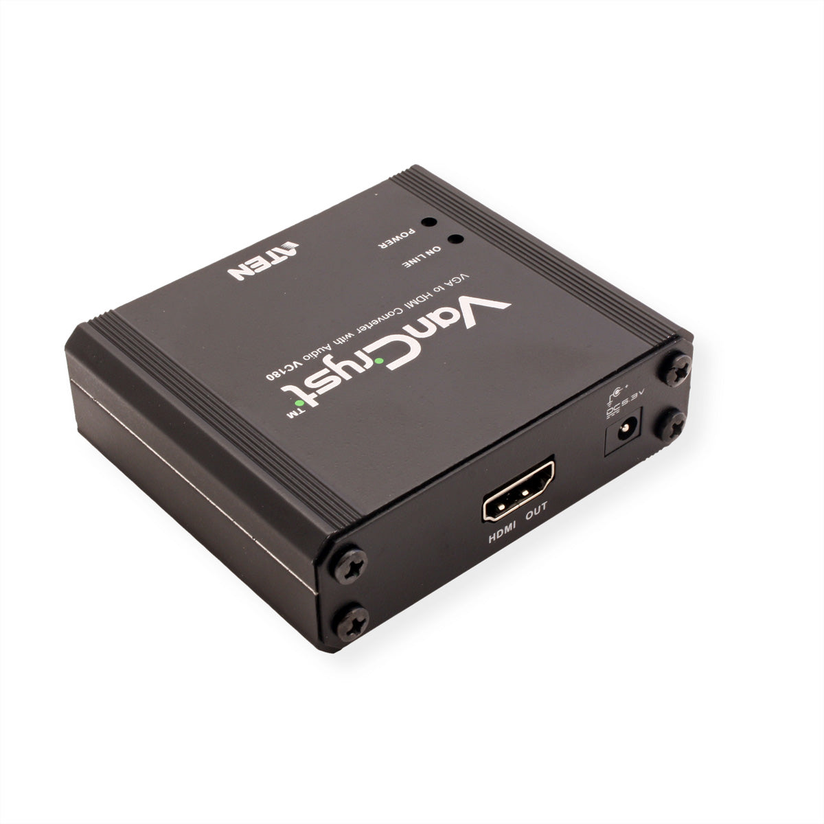 ATEN VC180 Adapter VGA zu HDMI – 1920 × 1080, 3,5-mm Audio, mit Netzteil, für VGA-Quellen
