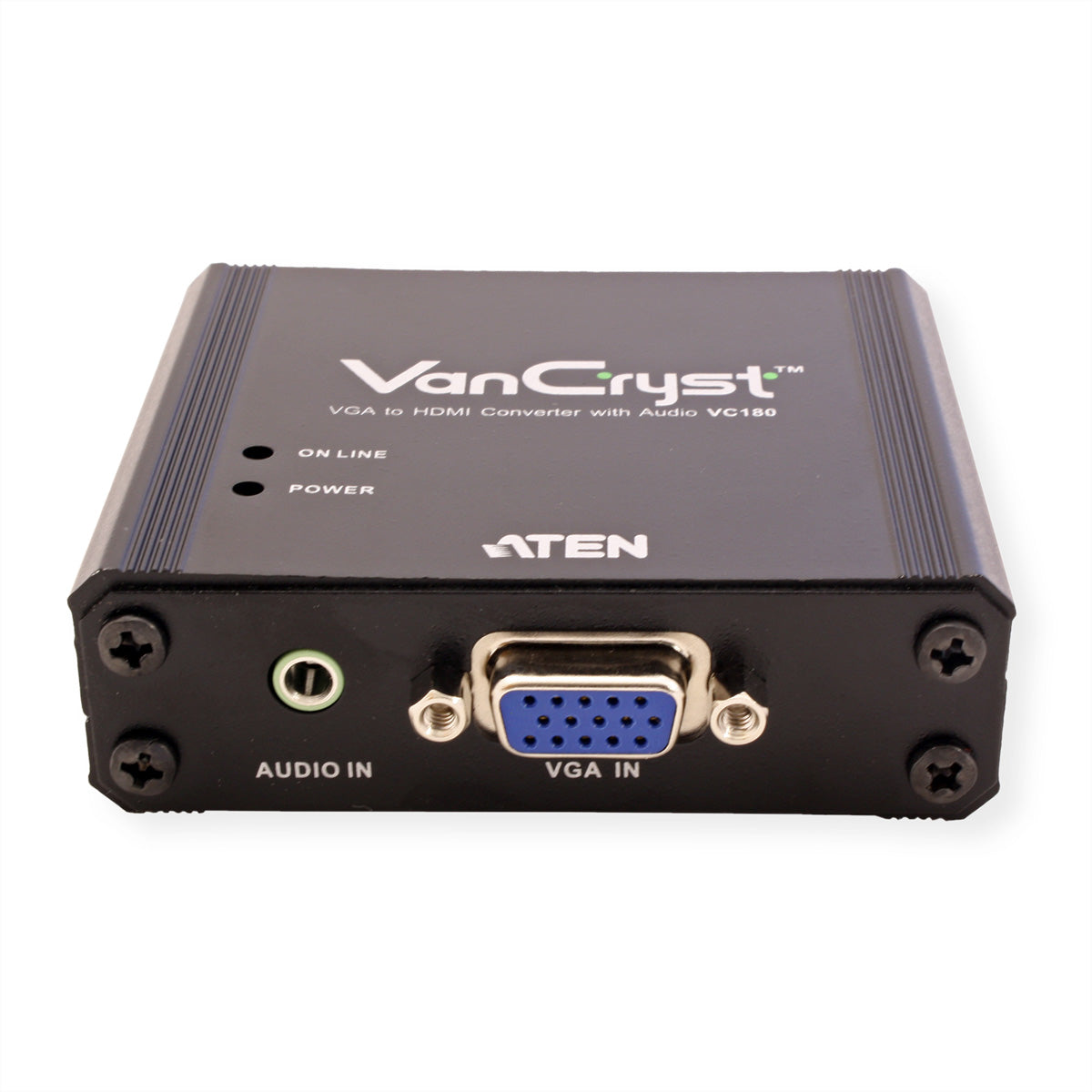 ATEN VC180 Adapter VGA zu HDMI – 1920 × 1080, 3,5-mm Audio, mit Netzteil, für VGA-Quellen