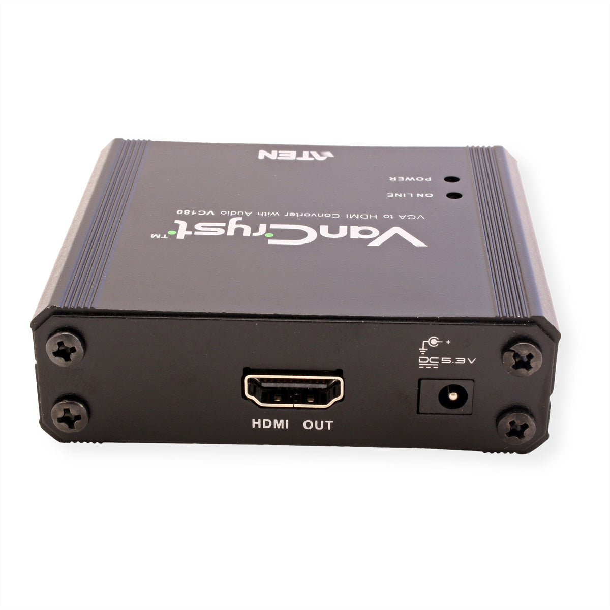 ATEN VC180 Adapter VGA zu HDMI – 1920 × 1080, 3,5-mm Audio, mit Netzteil, für VGA-Quellen