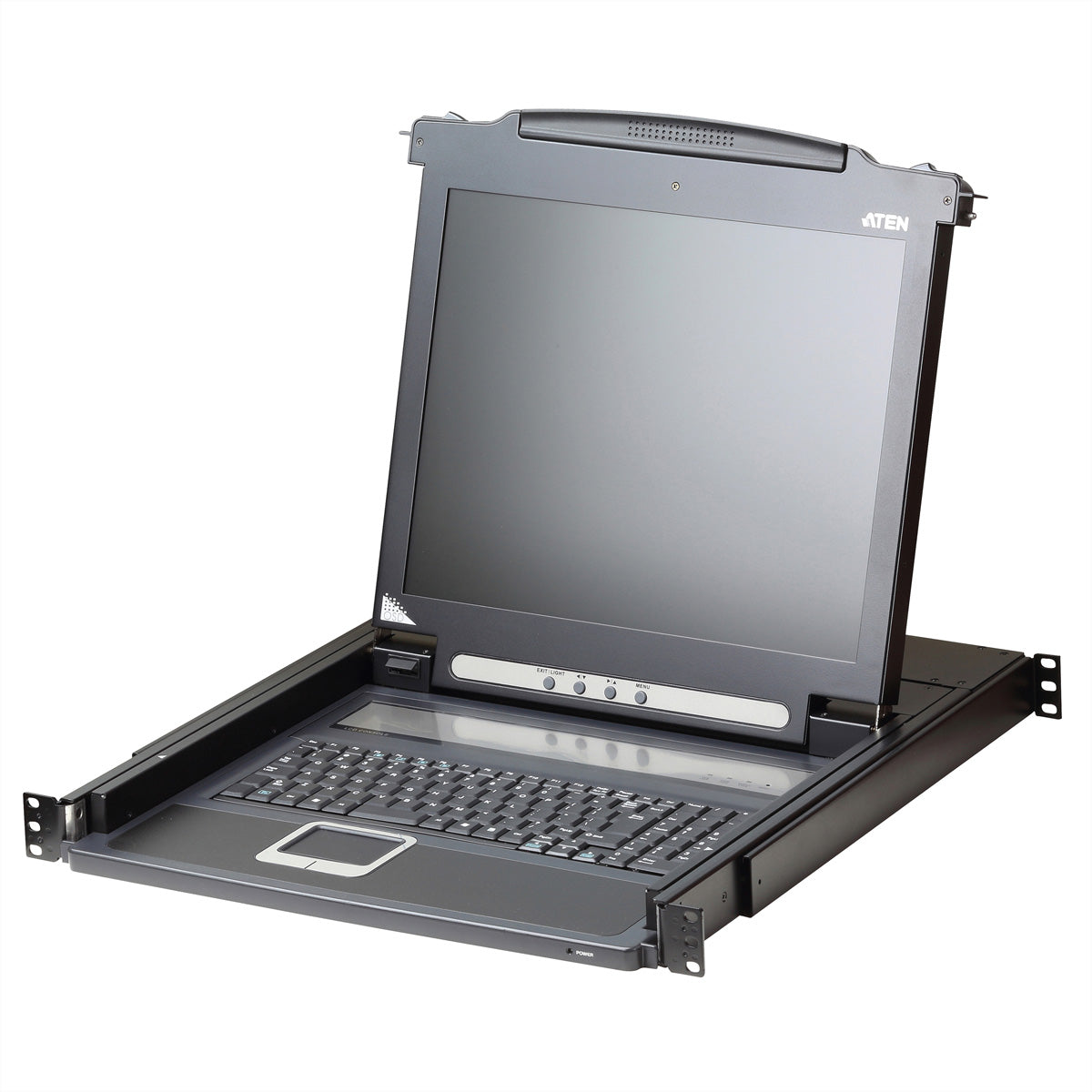 ATEN CL1000N – KVM-Konsole – 19" Rack, 1U, 19" LCD, VGA, PS/2, US-Layout, Schwarz