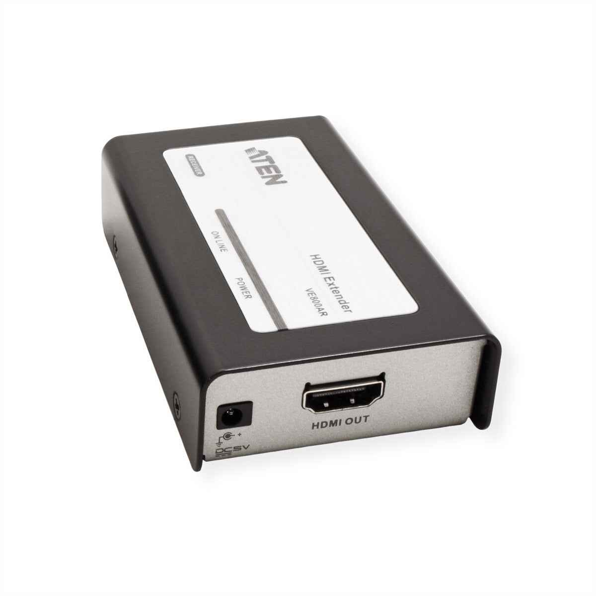ATEN VE800AR – HDMI-Verlängerung (Empfänger), über Cat5e, 1080p@60 Hz, 60 m, HDCP, für VS1804T/VS1808T