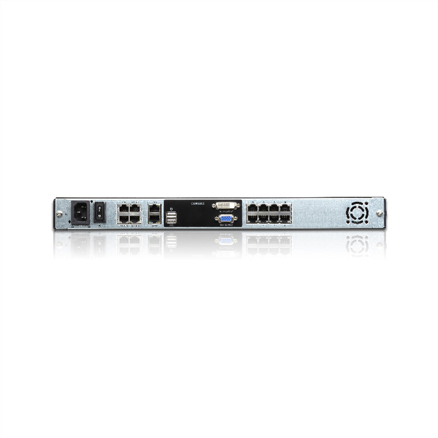 ATEN KL1108VN – 8-Port Cat 5e/6 KVM-over-IP Switch, DVI-D/VGA – 1920 × 1200/60 Hz, 19" LCD-Konsole, 1U Rack