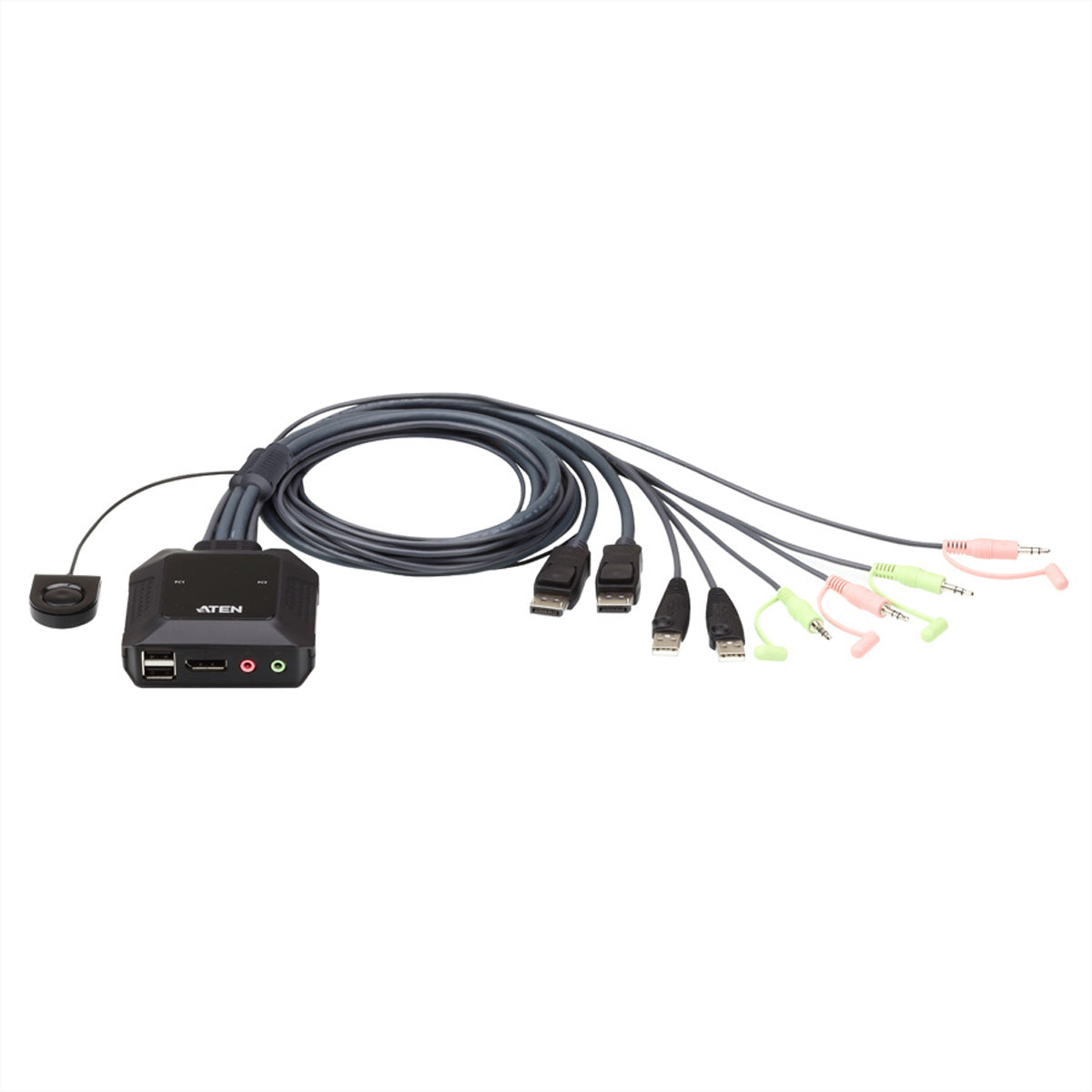 ATEN CS22DP – KVM-Switch – 2-Port, DP – 4096 × 2160 @ 30 Hz, Audio