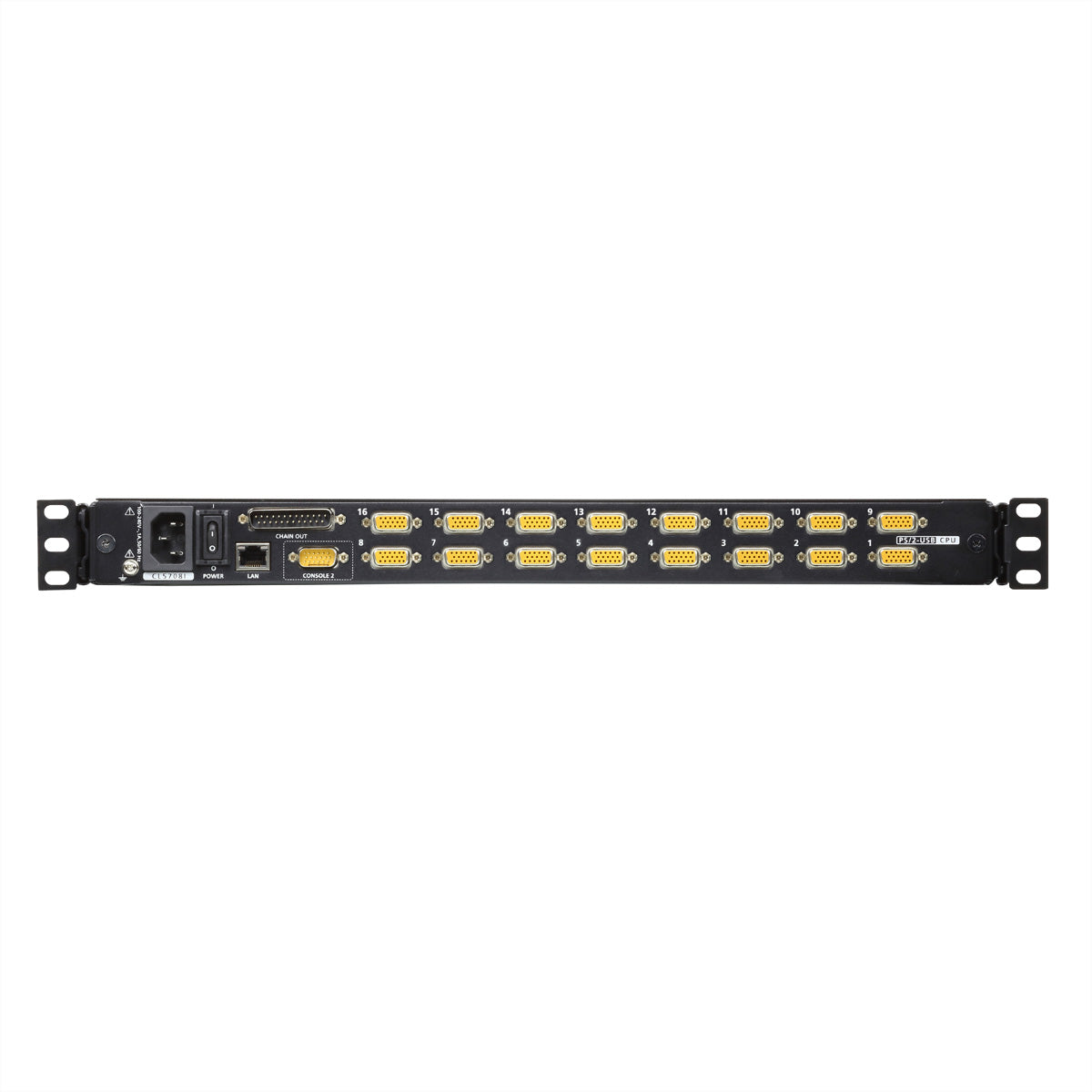 ATEN CL5716iN – 16-Port VGA LCD KVM-over-IP Switch – 1920 × 1200/60 Hz, 19" LCD-Konsole, Rack 1U
