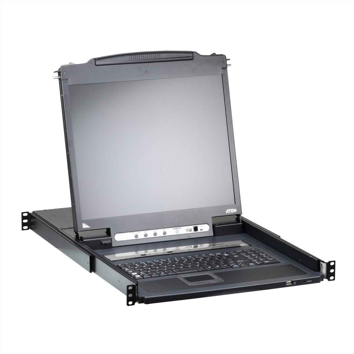 ATEN CL5716iN – 16-Port VGA LCD KVM-over-IP Switch – 1920 × 1200/60 Hz, 19" LCD-Konsole, Rack 1U