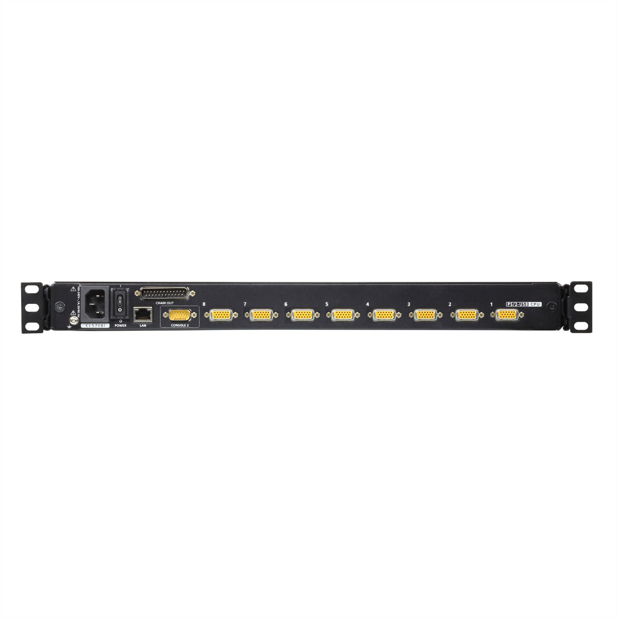 ATEN CL5708iM – 8-Port VGA KVM-over-IP Switch – 1920 × 1200/60 Hz, 17" Rack-LCD-Konsole, 1U-Rack, FR-Layout