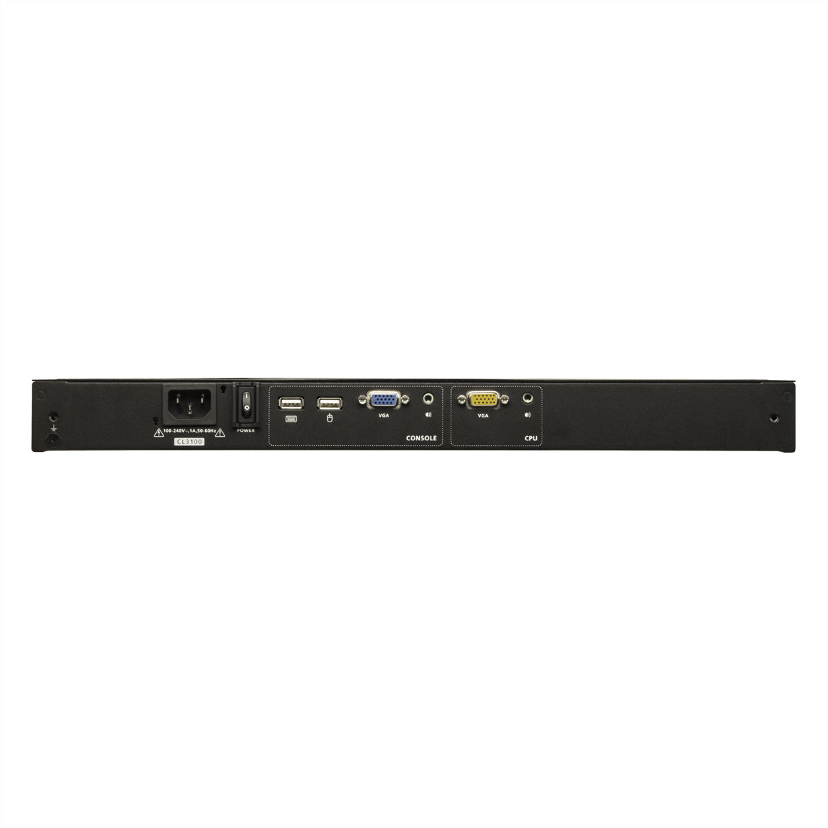 ATEN CL3100NX – 18,5" Rack-LCD-Konsole – 1366 × 768/60 Hz, 1-Port KVM, VGA, USB 2.0 – 1U