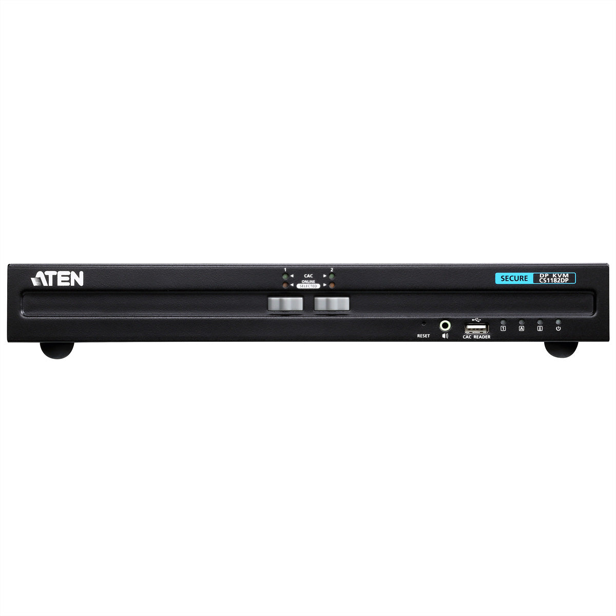 ATEN CS1182DP KVM-Switch – 2× DP, 1× HDMI, 4× USB-B, 2× USB-A, 3,5 mm Audio, für Windows
