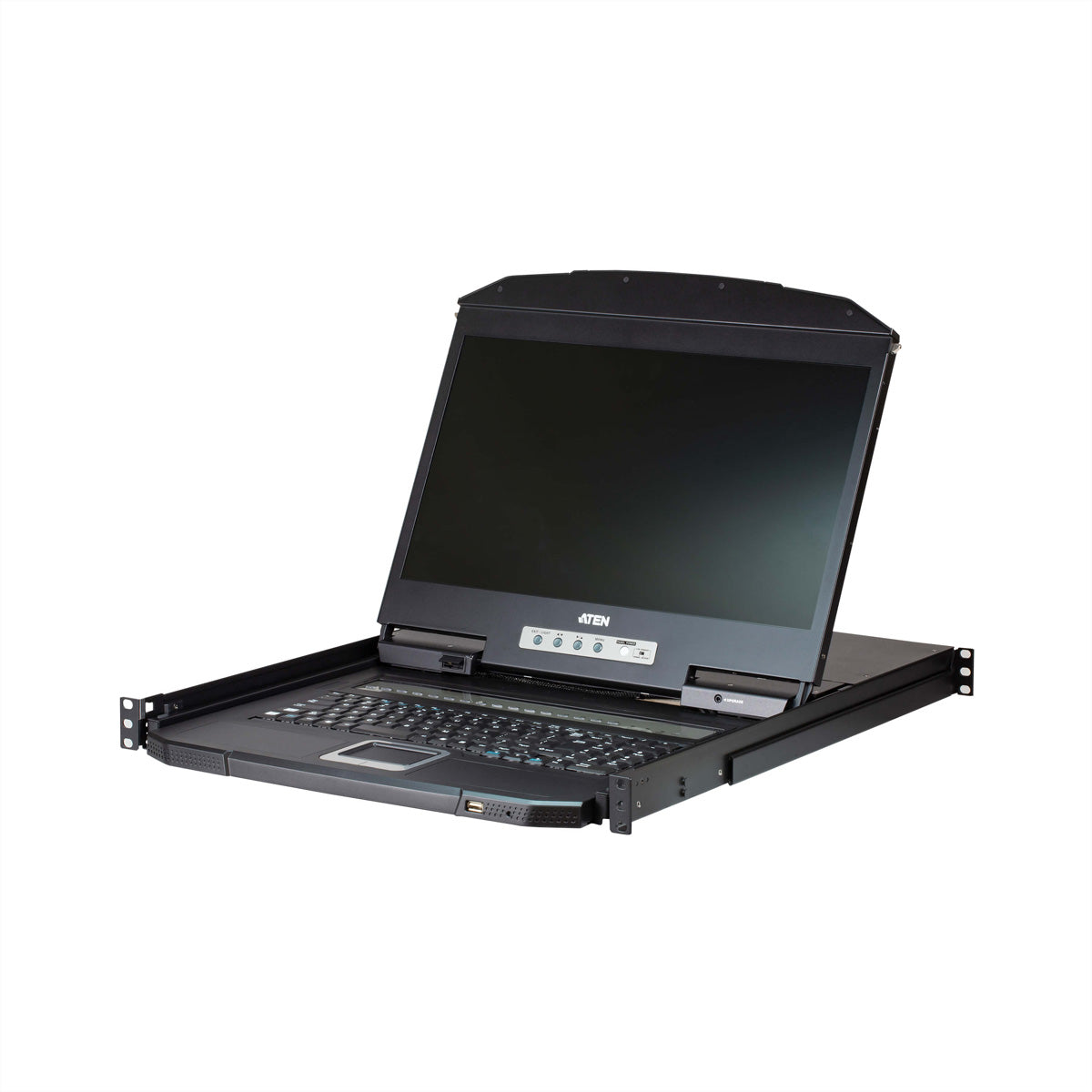 ATEN CL3108NX – 18,5" Rack-LCD-Konsole – 1366 × 768/60 Hz, 8-Port VGA KVM – für ATEN CS1308/CS1316