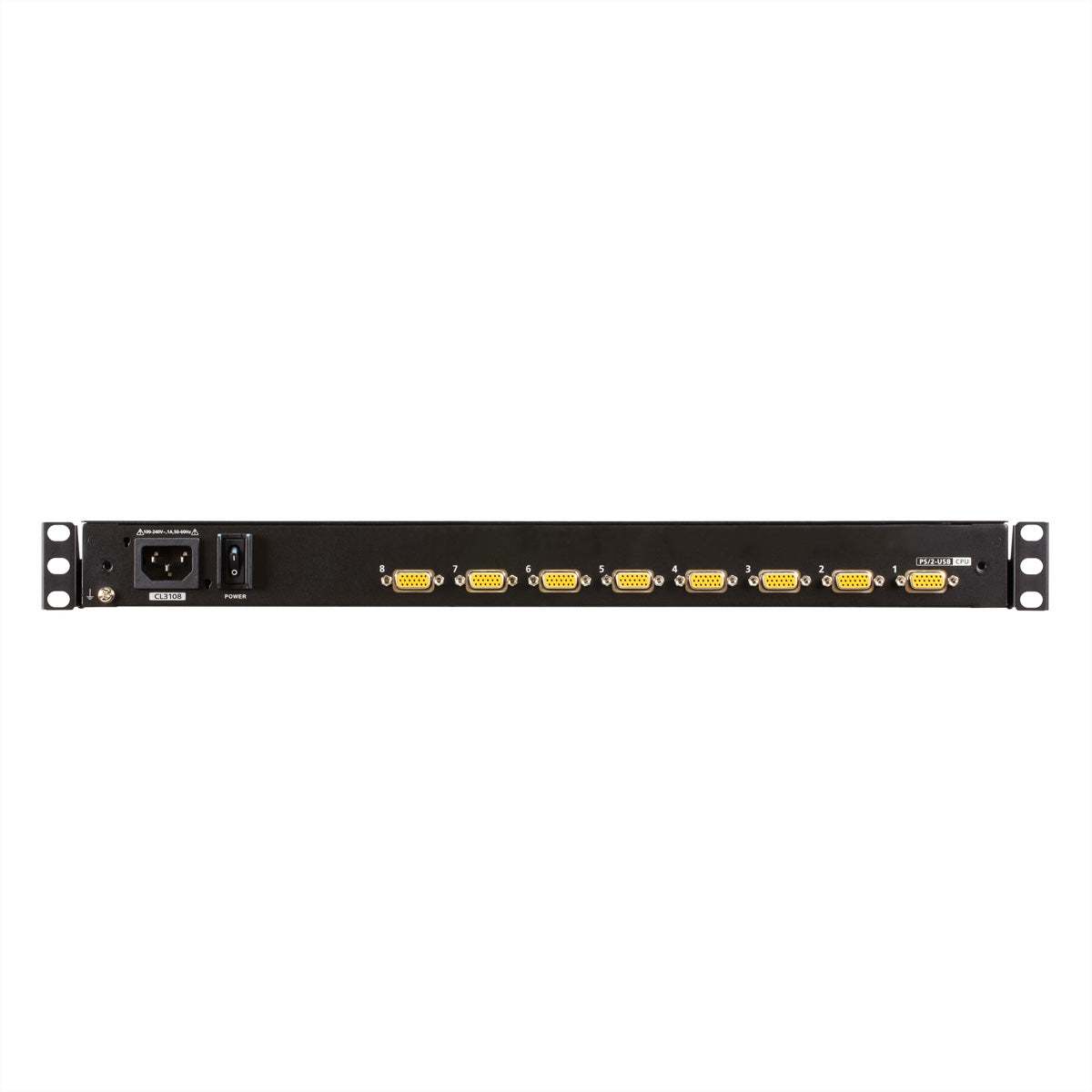 ATEN CL3108NX – 18,5" Rack-LCD-Konsole – 1366 × 768/60 Hz, 8-Port VGA KVM – für ATEN CS1308/CS1316