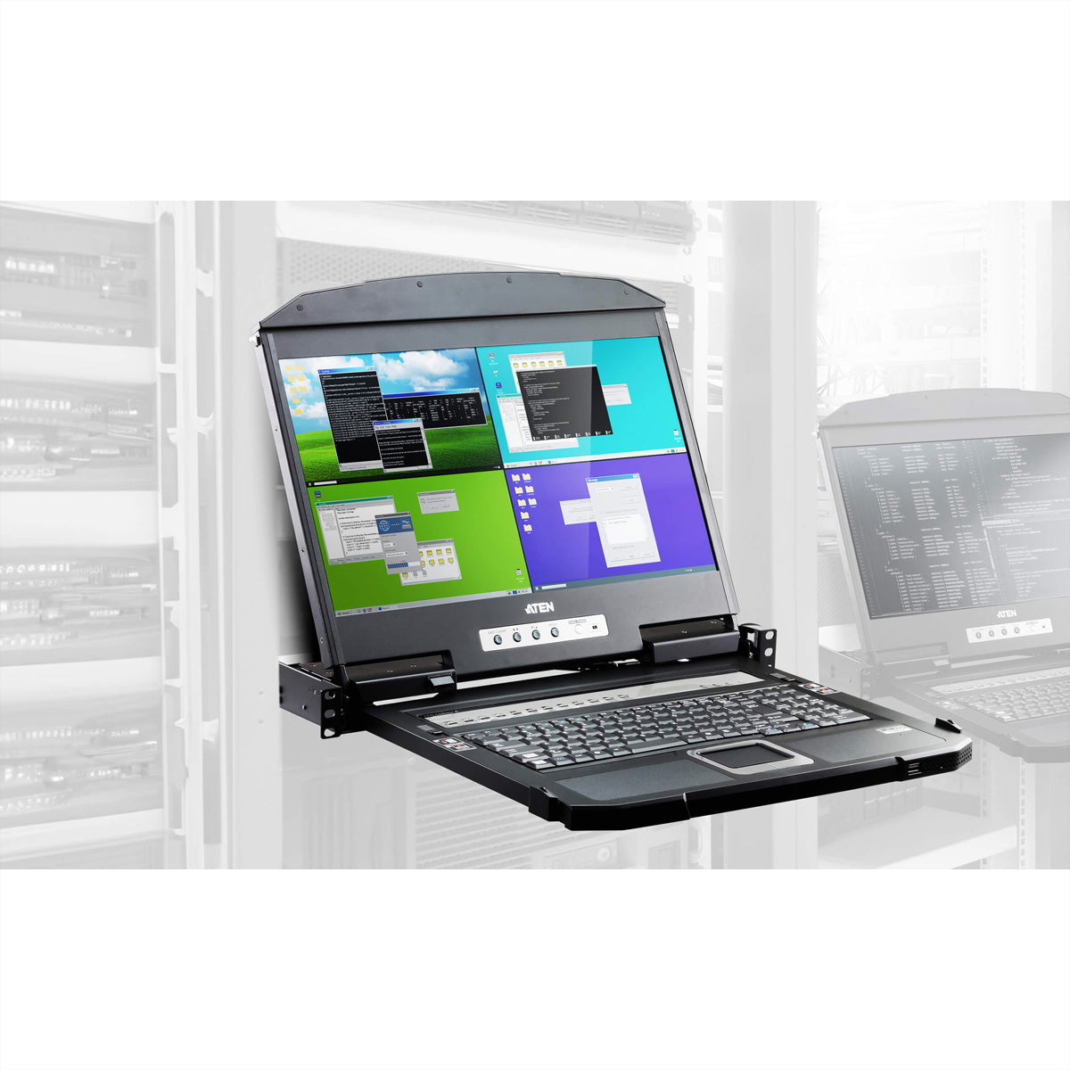 ATEN CL3884NW KVM-Switch – USB, 5× HDMI, 3× USB-A, 4× USB-B, 3,5 mm Audio, für Windows/Mac/Linux