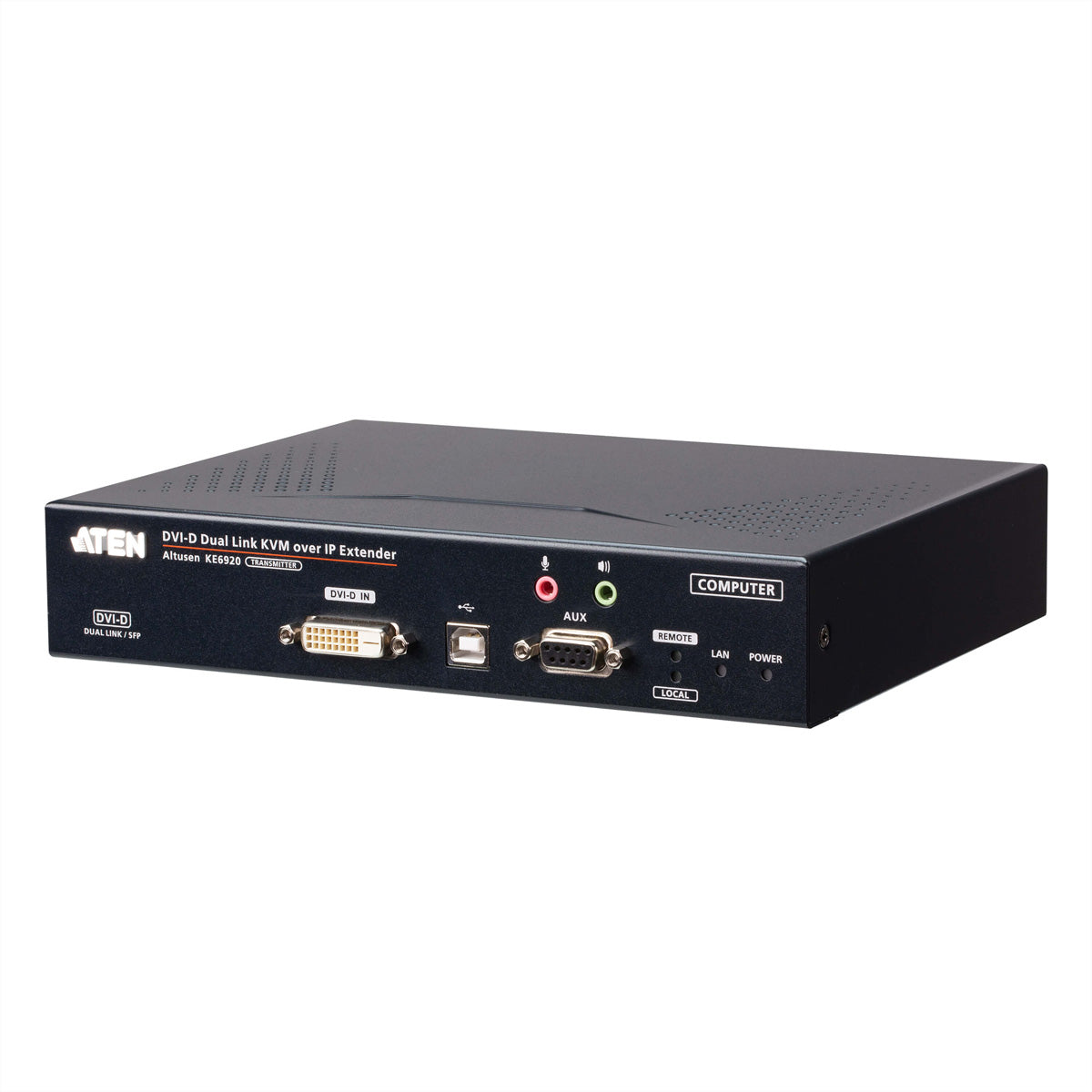 ATEN KE6920T – KVM Sender, über IP, DVI-D Dual-Link, 2× SFP, 2560 × 2048 @ 50 Hz, 10 km, USB-KVM