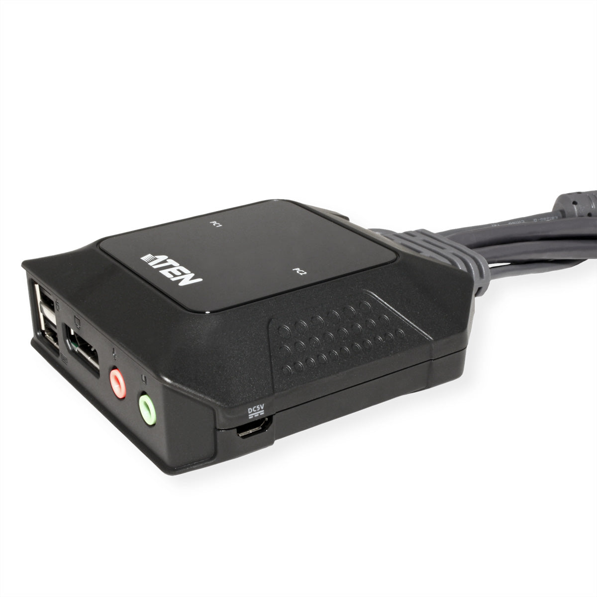 ATEN 2-Port DisplayPort KVM-Switch – 4096 × 2160, USB-C/USB-A Konsole, Audio