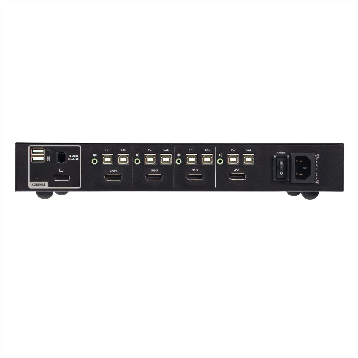 ATEN CS1184DP4C – 4-Port DP Secure KVM-Switch – 4K/60 Hz, USB 2.0-Hub, Audio, NIAP/PP v4.0