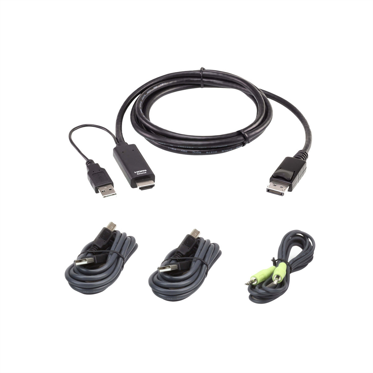 ATEN 2L-7D02UHDPX4 KVM-Kabel HDMI zu DisplayPort – HDMI, USB-A/B, 3,5 mm, 1,8 m, für ATEN CS118x (Auswahl)