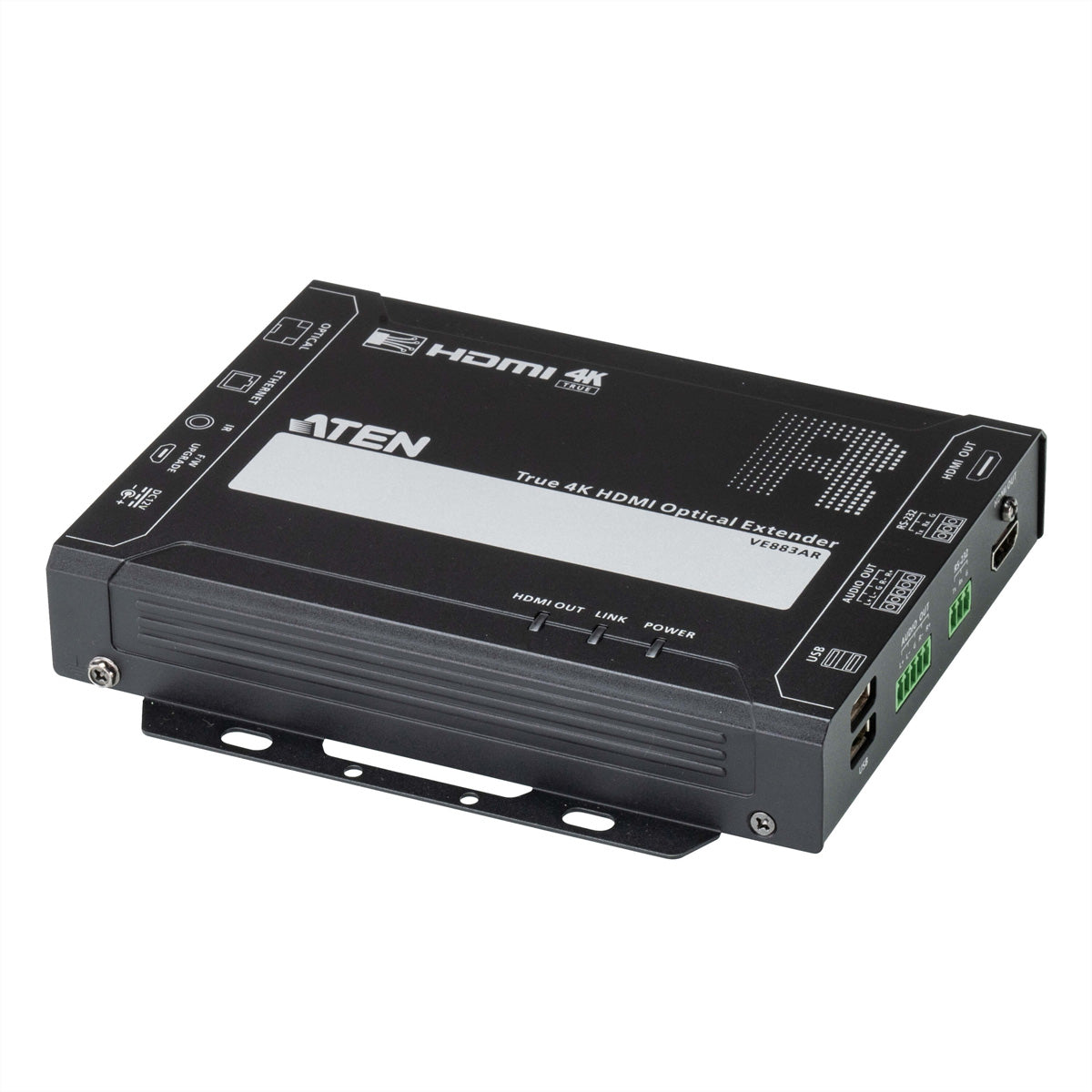 ATEN VE883ARK1 – Optischer HDMI-Empfänger, über Glasfaser, 1× HDMI Out, 4K@60 Hz, 300 m, HDCP 2.2, USB 2.0