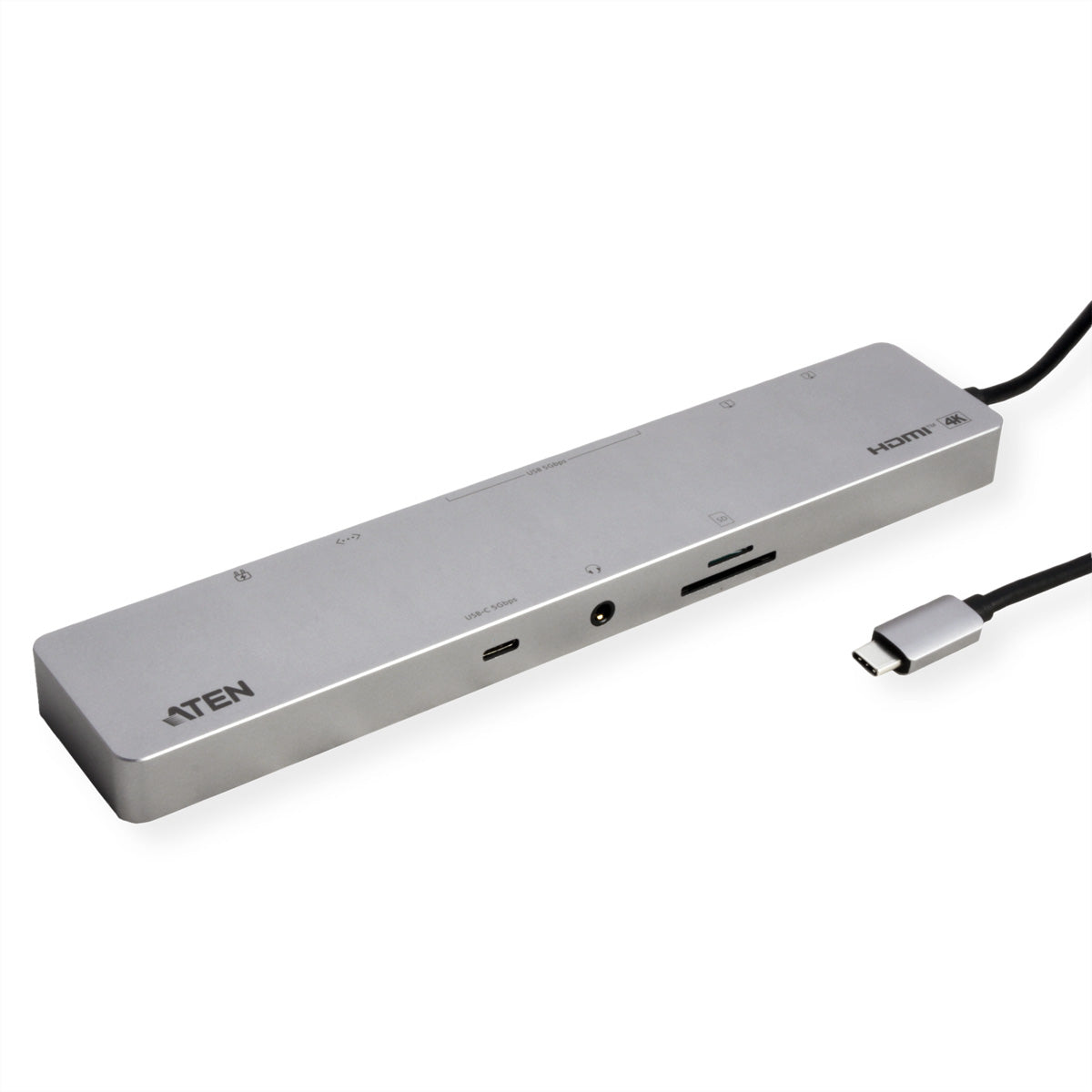 ATEN UH3240 Dockingstation – USB-C, 2× HDMI, 3× USB-A, 100 W PD, GbE, SD/microSD, für Windows/Mac/iPadOS
