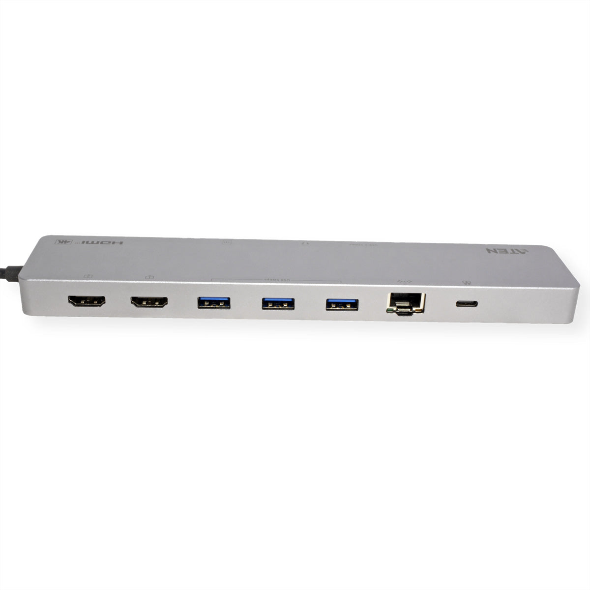 ATEN UH3240 Dockingstation – USB-C, 2× HDMI, 3× USB-A, 100 W PD, GbE, SD/microSD, für Windows/Mac/iPadOS