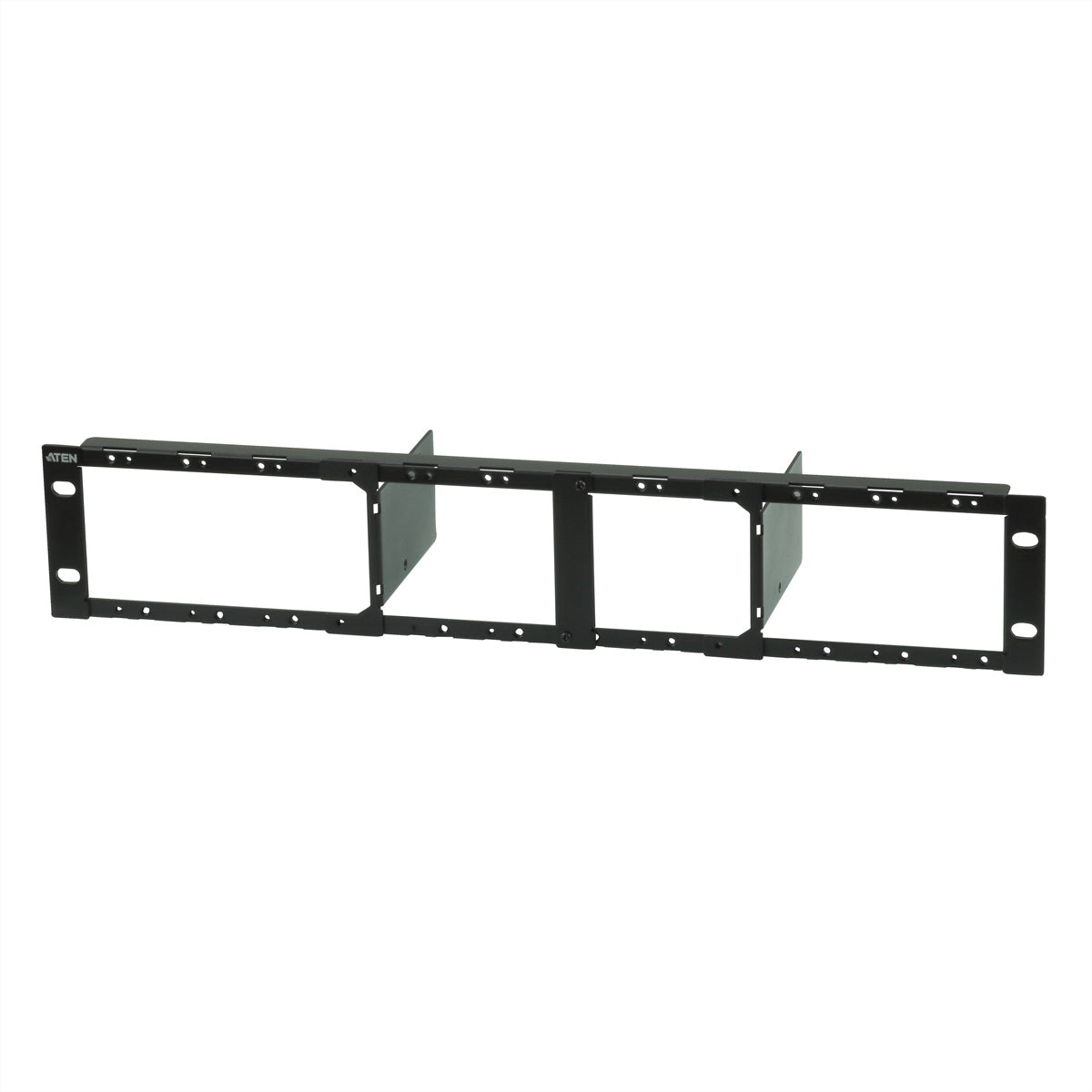 ATEN VE-RMK2U – Rack-Montageset, 2U, inkl. 12× 2U Befestigungsplatten & Schrauben, für CE100, Schwarz