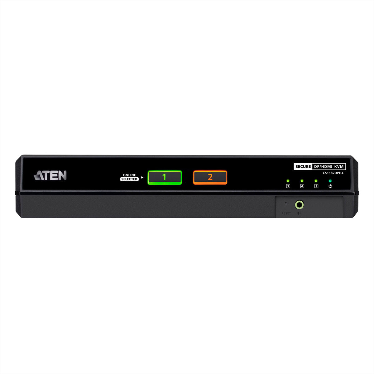 ATEN CS1182DPH4 – KVM-Switch – 2×PC, DP/HDMI 5K, USB 2.0, Schwarz