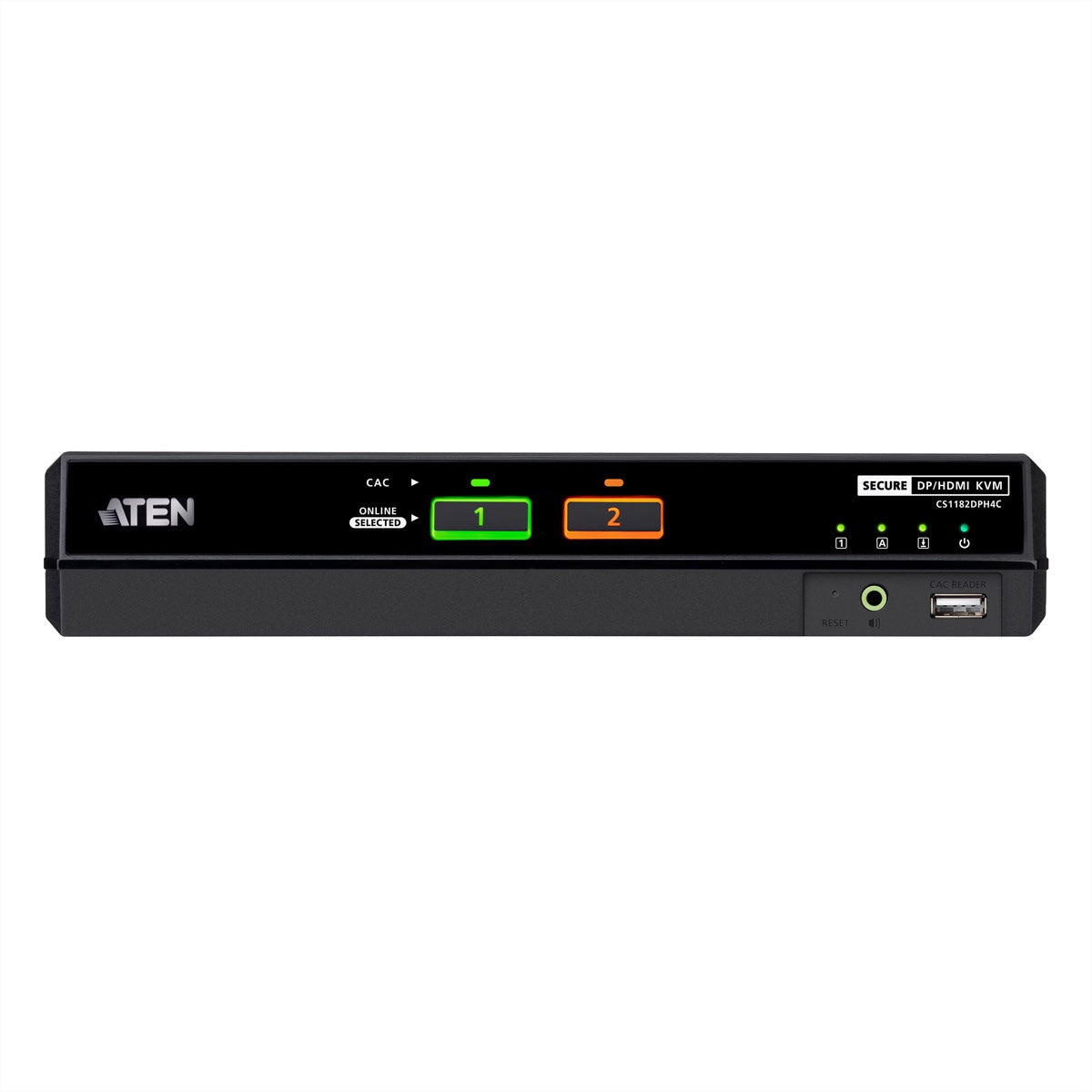 ATEN CS1182DPH4C – KVM-Switch – 2-Port, DP/HDMI – 5120 × 2880 @ 60 Hz, Audio