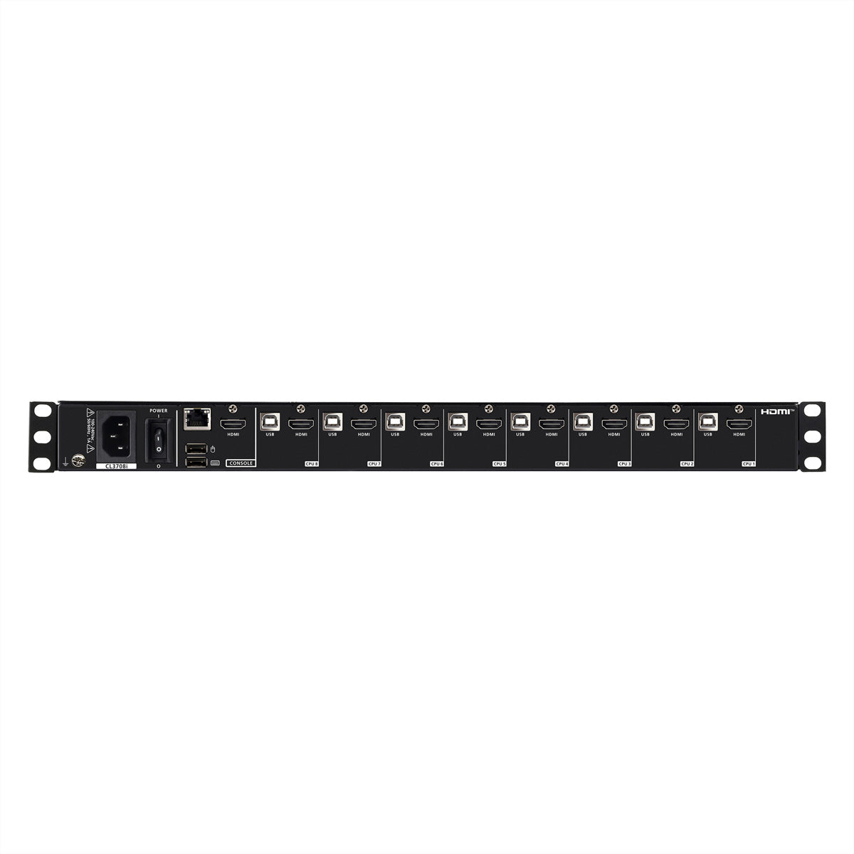 ATEN CL3708iNW – 18,5" Rack-LCD-Konsole – 8-Port HDMI KVM-over-IP – 1920 × 1080, UK-Layout – 1U