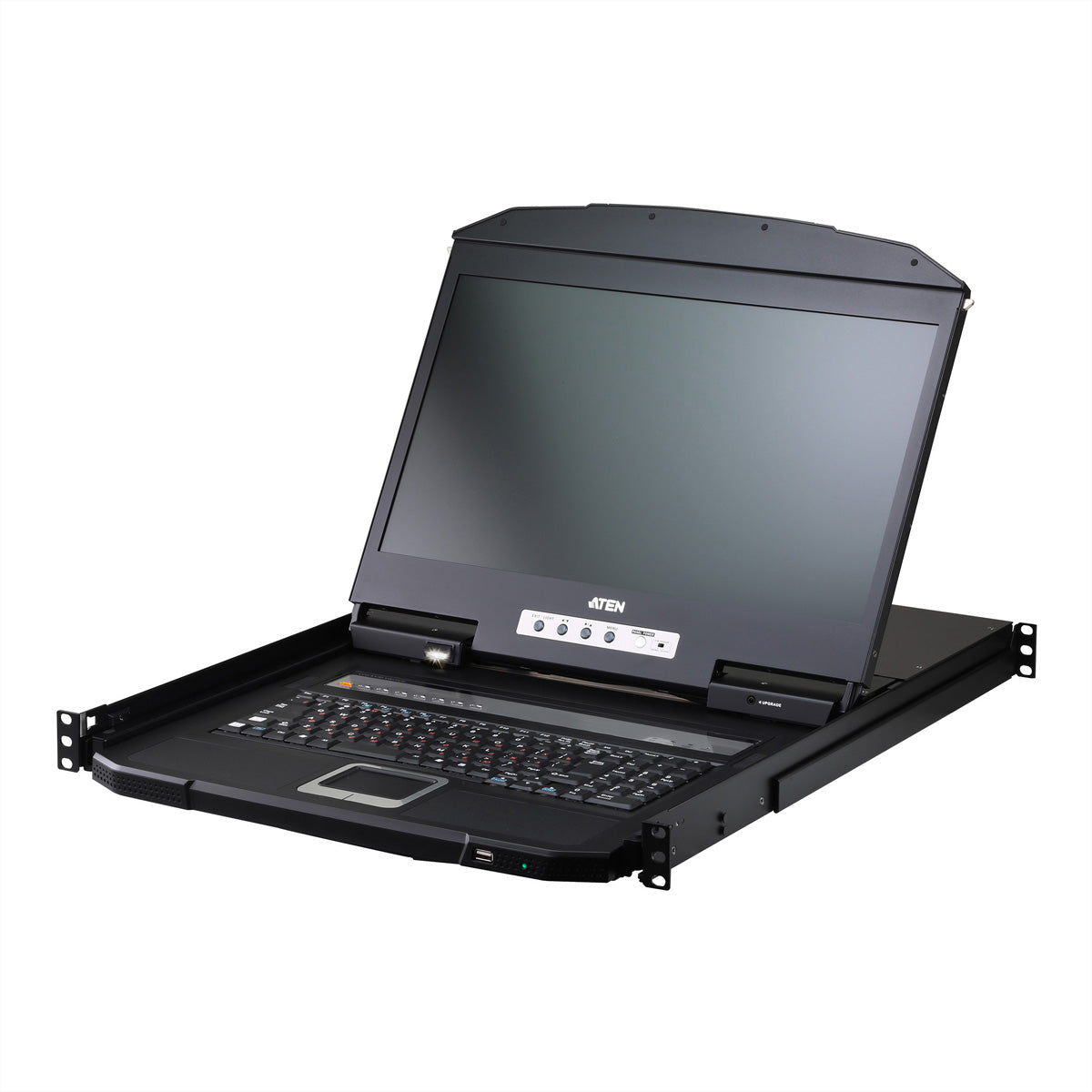 ATEN CL3708iNW – 18,5" Rack-LCD-Konsole – 1920 × 1080, 8-Port HDMI KVM-over-IP, USB, US-Layout – 1U