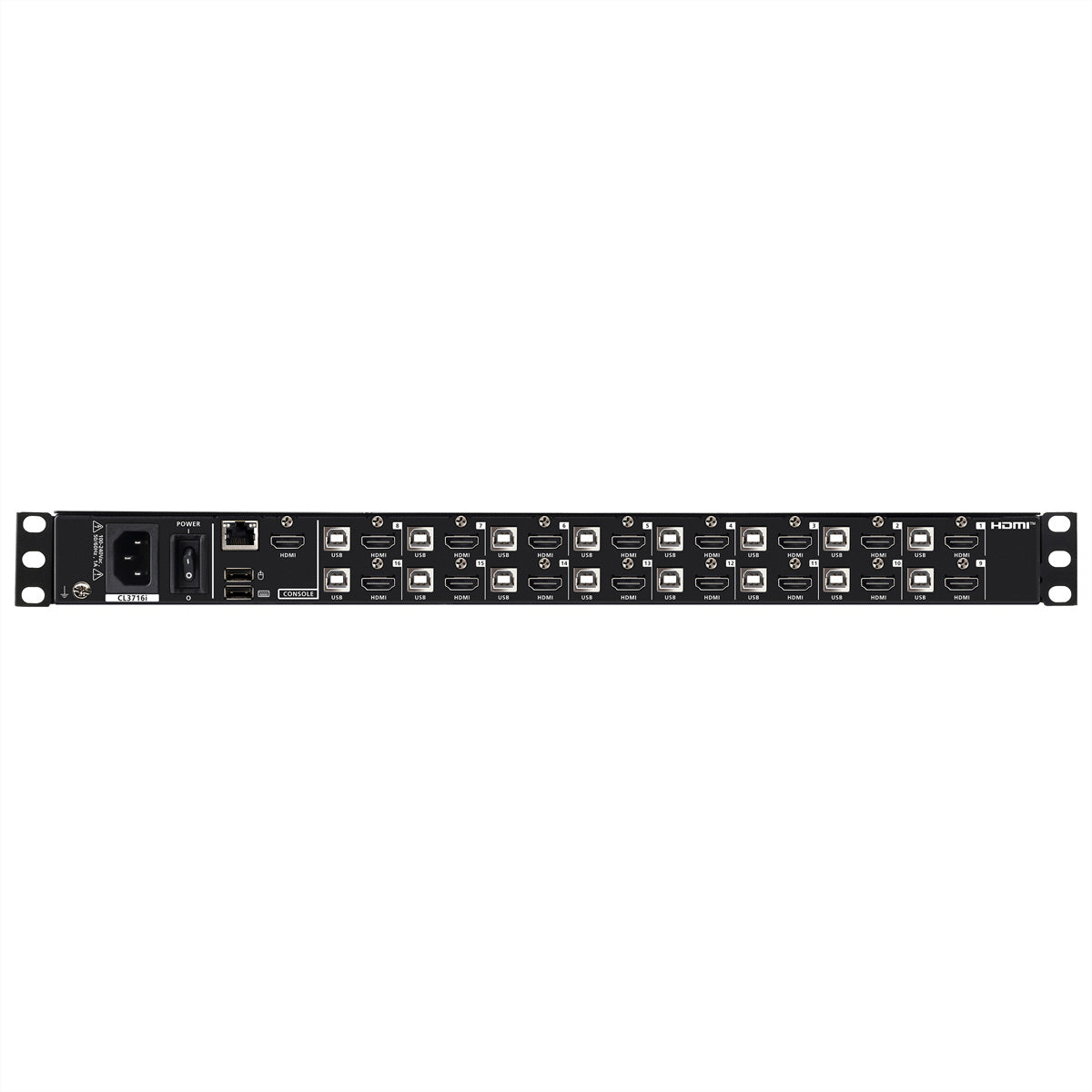 ATEN CL3716iNW – 18,5" Rack-LCD-Konsole – 16-Port HDMI KVM-Konsole, KVM-over-IP, US-Layout – 1U