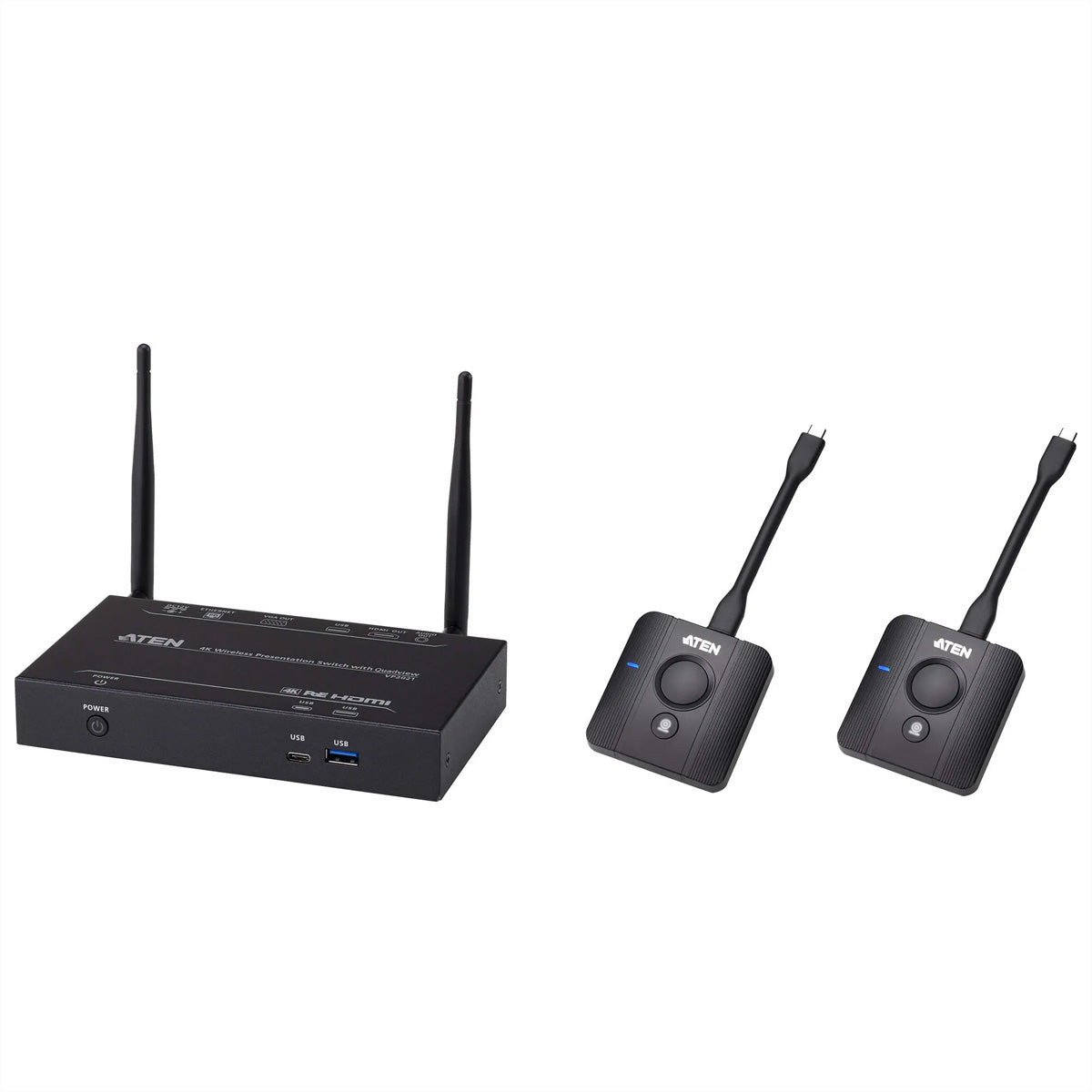 ATEN VP2021KIT – Drahtloses Präsentationssystem – 4K, HDMI, Schwarz