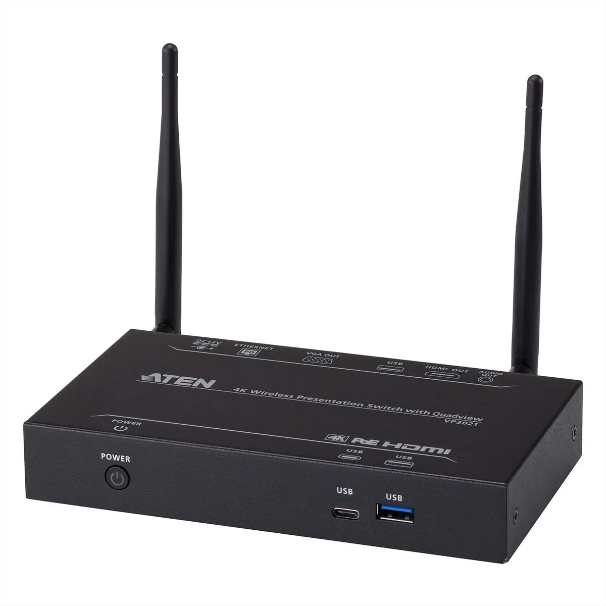 ATEN VP2021KIT – Drahtloses Präsentationssystem – 4K, HDMI, Schwarz