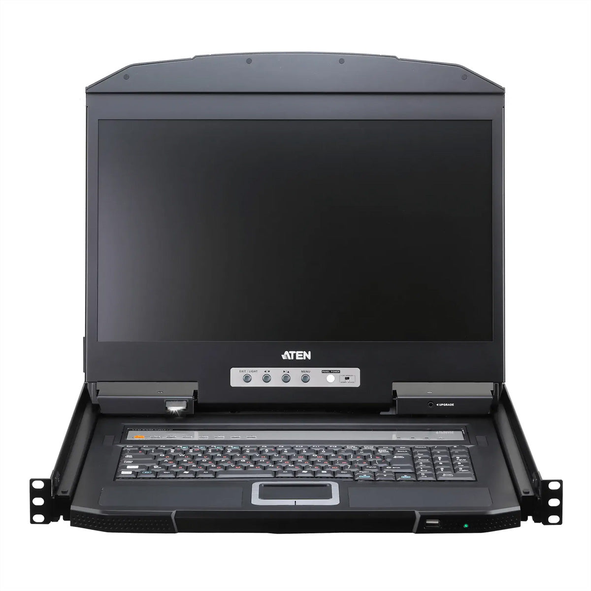ATEN CL3708NW – 18,5" Rack-LCD-Konsole – 8-Port HDMI KVM – 1920 × 1080/60 Hz, UK-Layout – 1U