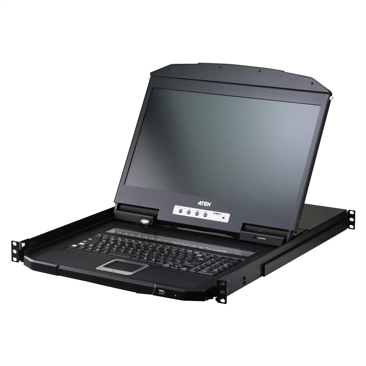 ATEN CL3716NW – 18,5" Rack-LCD-Konsole – 16-Port HDMI KVM, 1920 × 1080/60 Hz, CH-Layout, 1U
