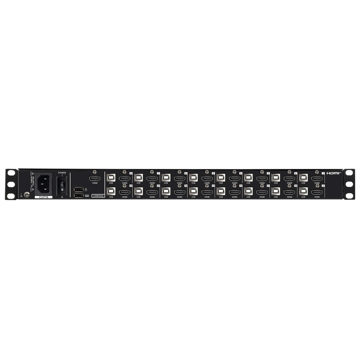 ATEN CL3716NW – Rack-LCD-Konsole 18,5", 16-Port HDMI KVM – 1920 × 1080/60 Hz, USB, UK-Layout – 1U