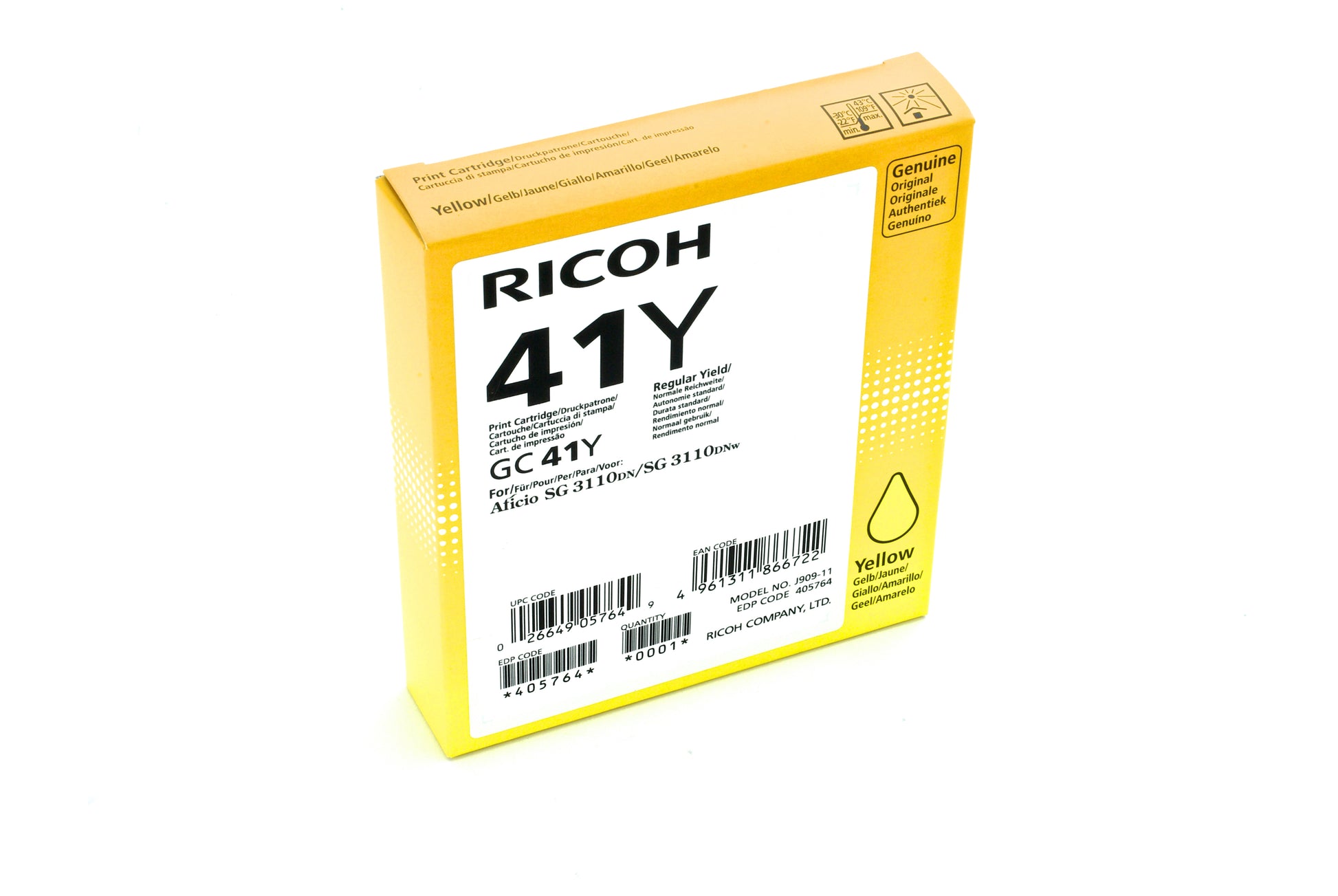 Ricoh Tintenpatrone GC-41 Y, Gelb, 2'200 Seiten