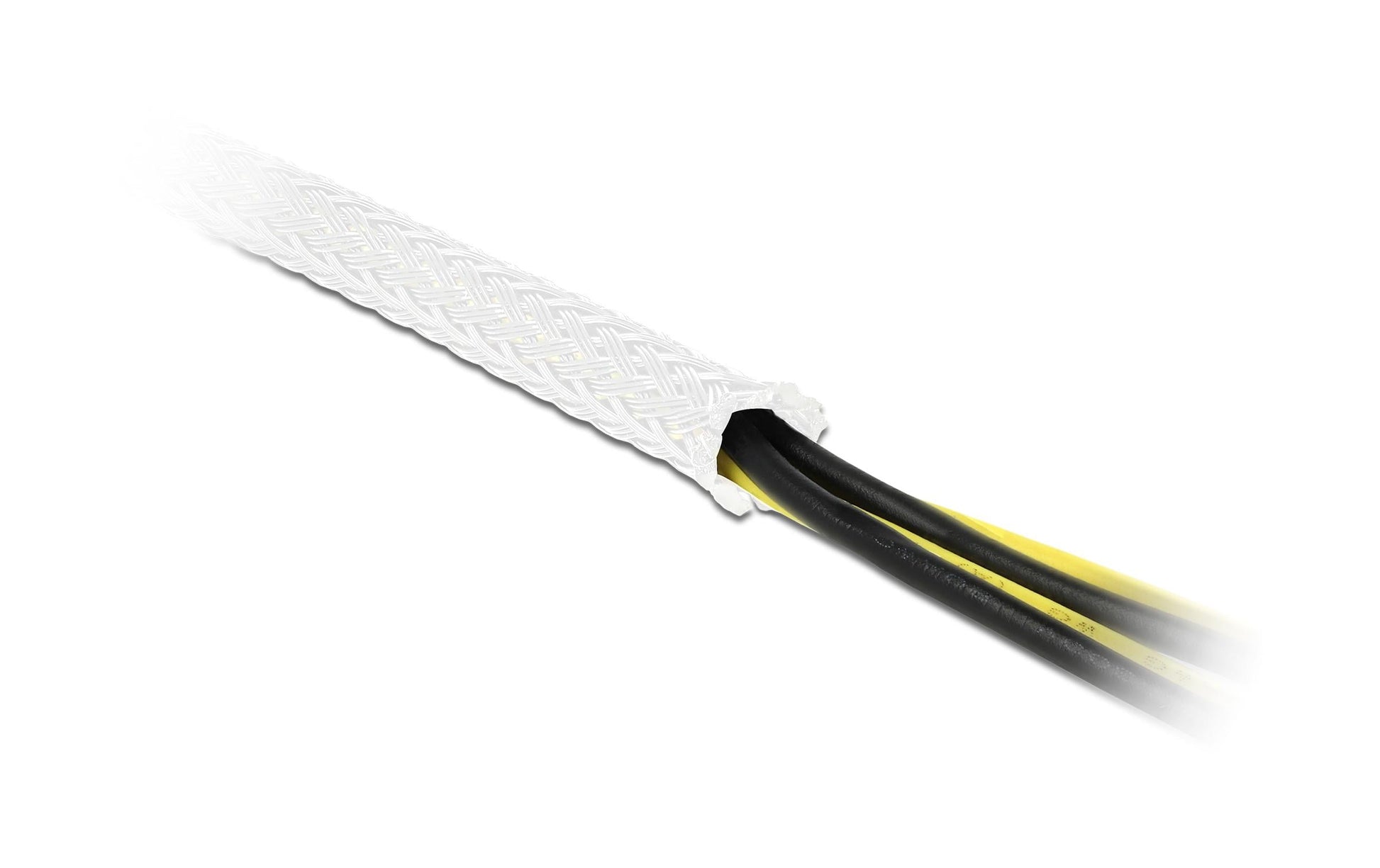 DeLOCK Kabelschlauch, Ø 25 mm × 5 m, zuschneidbar – weiss