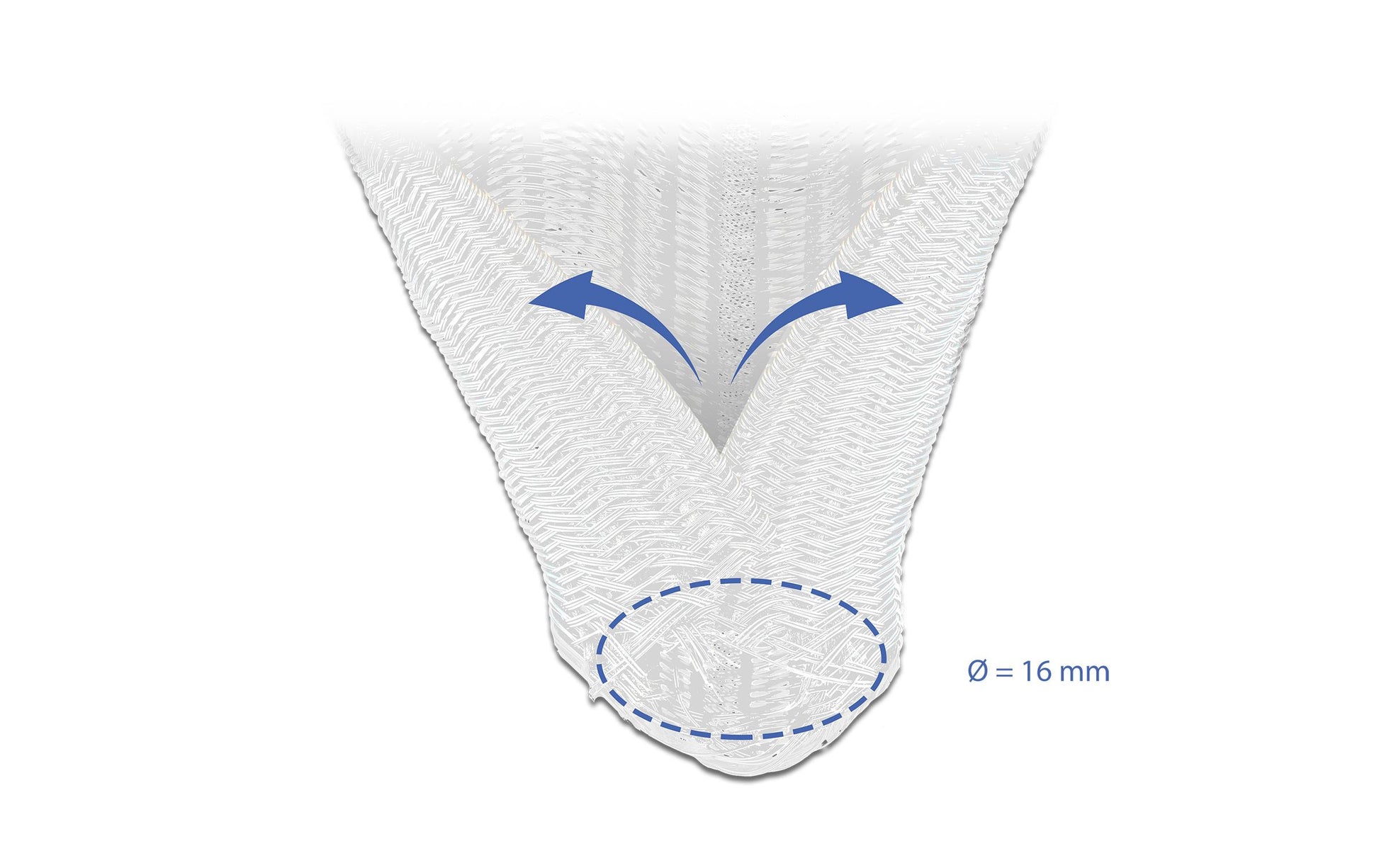DeLOCK Kabelschlauch – Ø 16 mm – 2 m – Polyester – Weiss