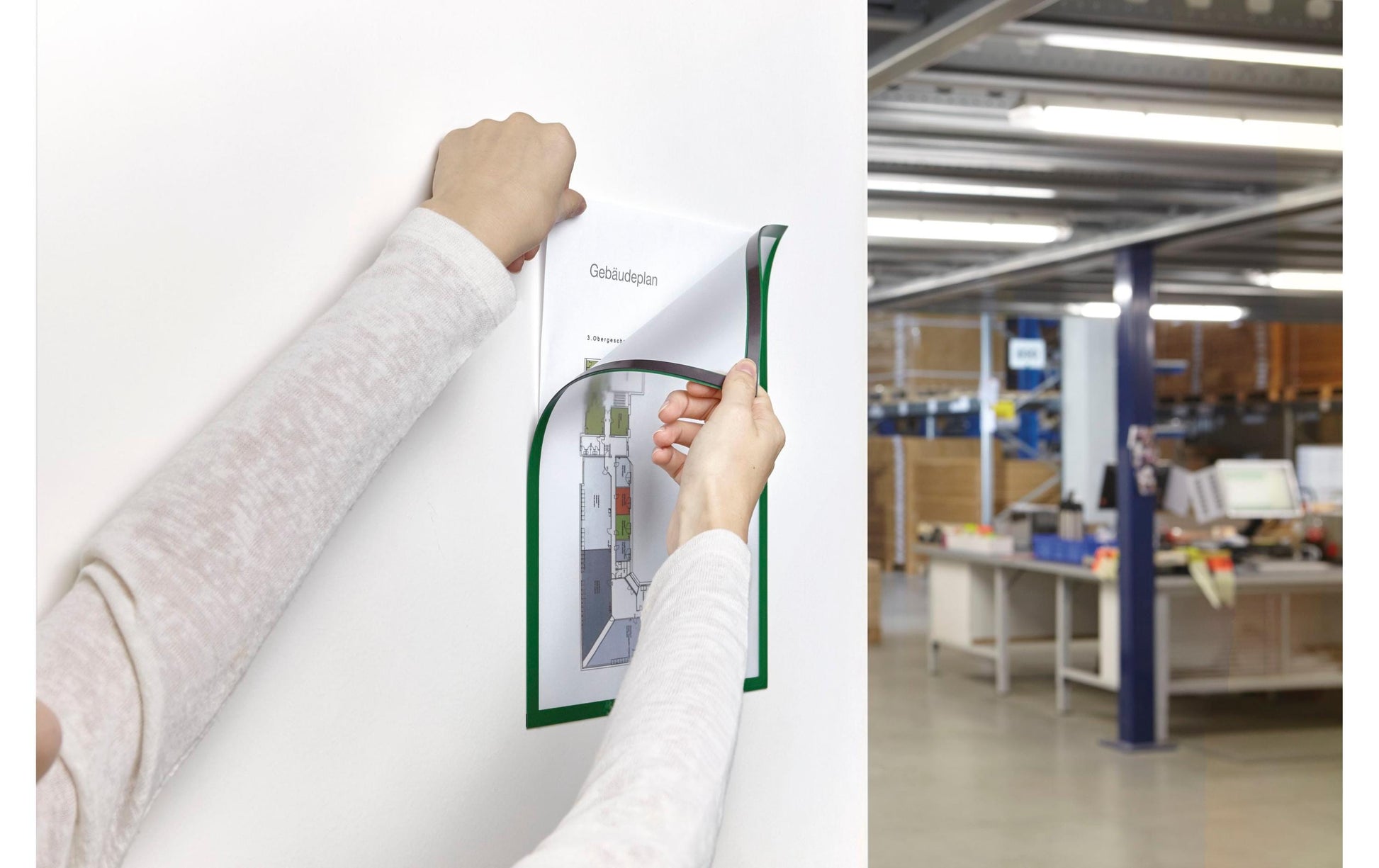 Magnetoplan Magnetrahmen – DIN A4 – Grün – 1er Pack