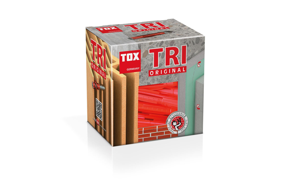 TOX Allzweckdübel Tri – Ø 6 × 51 mm, Rot, 100 Stk., für Beton, Stein