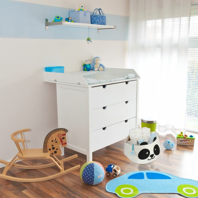 Relaxdays Runder Aufbewahrungskorb – Baumwolle – Schwarz/Weiss – 350 × 245 × 350 mm
