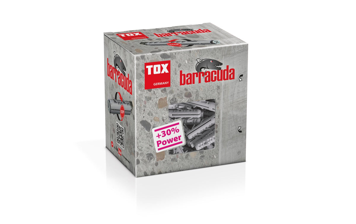 TOX Spreizdübel Barracuda – Ø 6 × 30 mm, Nylon, 12 Stk., für Beton, Stein