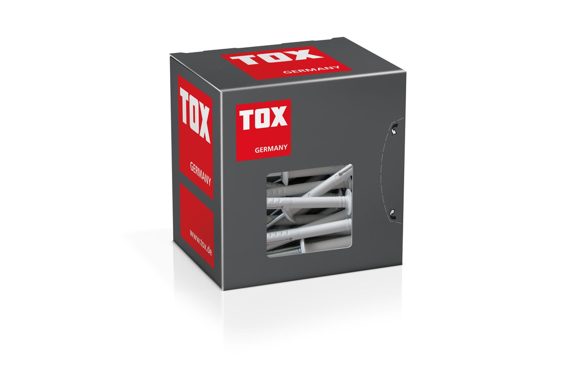 TOX Metallständer-Befestigung – Ø 6 × 55 mm, Pozidriv, Grau, 50 Stk., für Metall, Beton