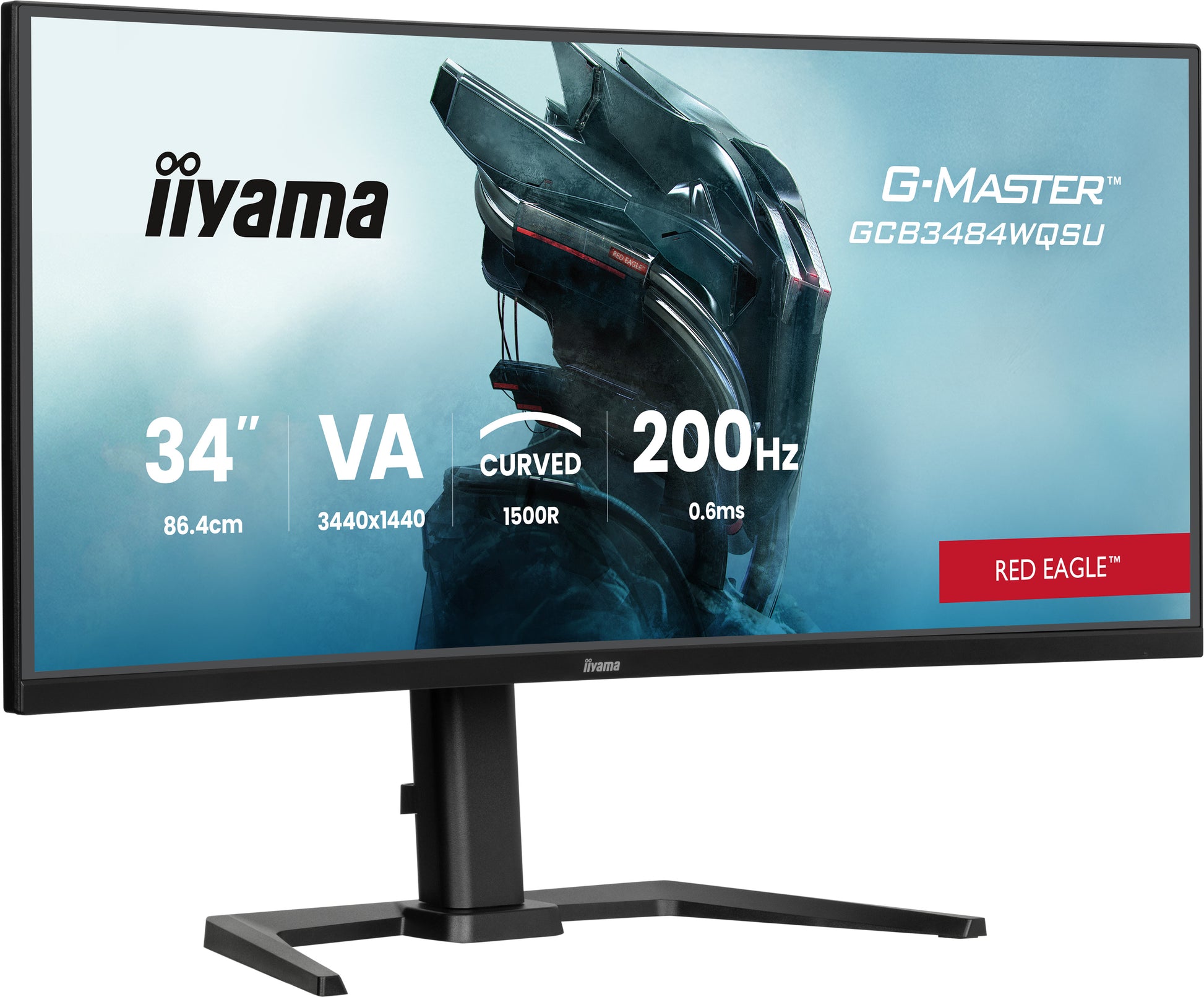 iiyama G-MASTER GCB3484WQSU-B2 – 34" Curved, 3440 × 1440 (UWQHD), VA, 200 Hz, USB-C 8 W, DisplayHDR 400