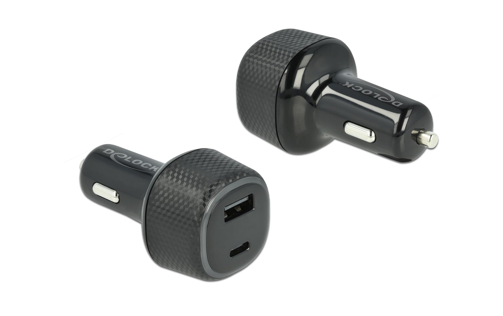 DeLOCK Kfz-Ladegerät, 63 W, USB-C, USB-A, PD 3.0 – universal – Schwarz